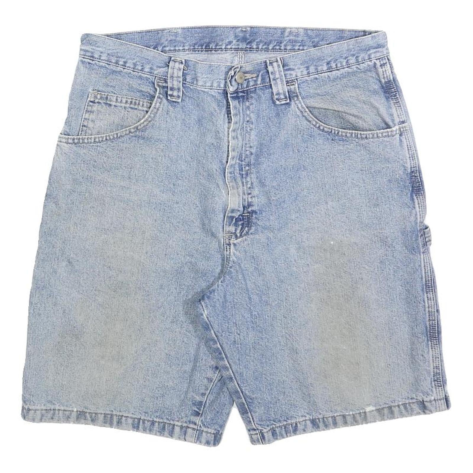 WRANGLER Mens Denim Blue Casual Shorts M W34 Cotton Blend Workwear Summer Refurbished - N/A refurbished available on Cerqular