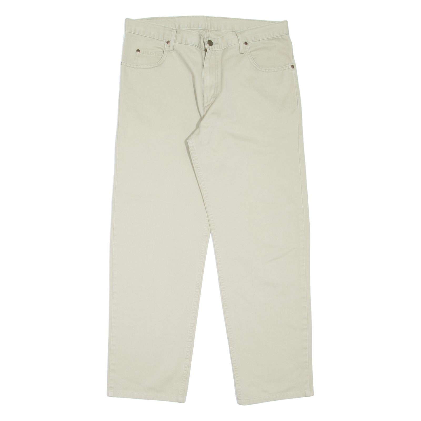 LEE Brooklyn Mens Trousers Beige Regular Tapered W36 L29 Refurbished - N/A refurbished available on Cerqular