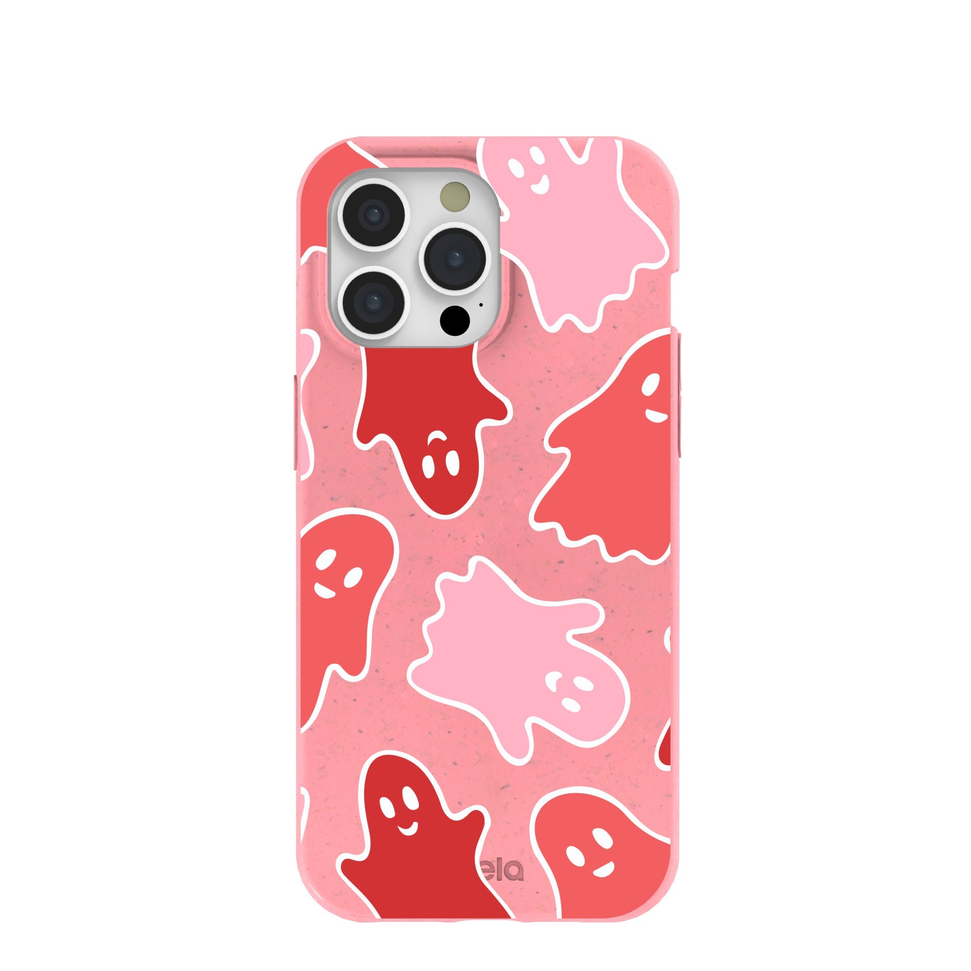 Bubblegum Pink Phantom Pals iPhone 15 Pro Max Case Refurbished - Pela Case refurbished available on Cerqular