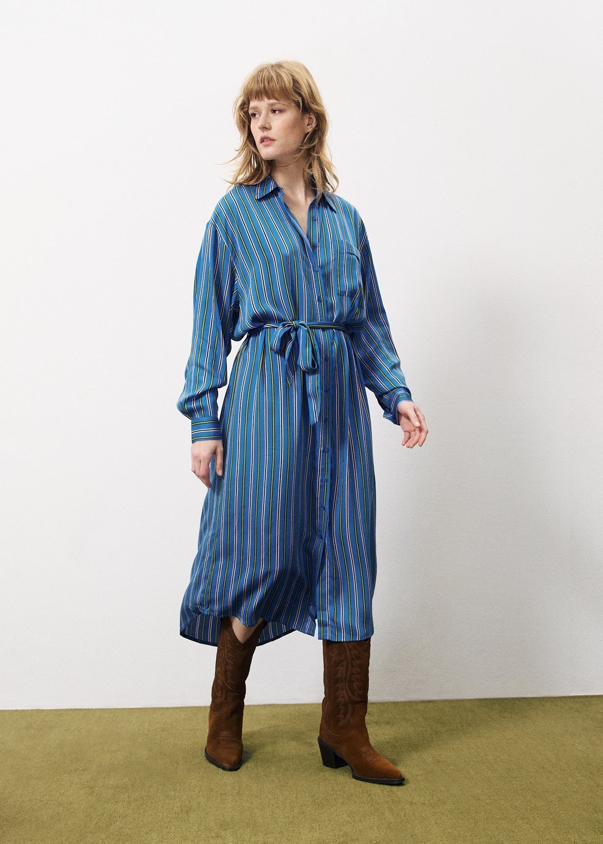 Dress Cindel Frnch-Stripe | Color: FRNCH STRIPE | Size: S Refurbished - N/A (I could not find a well-known brand with this name refurbished available on Cerqular