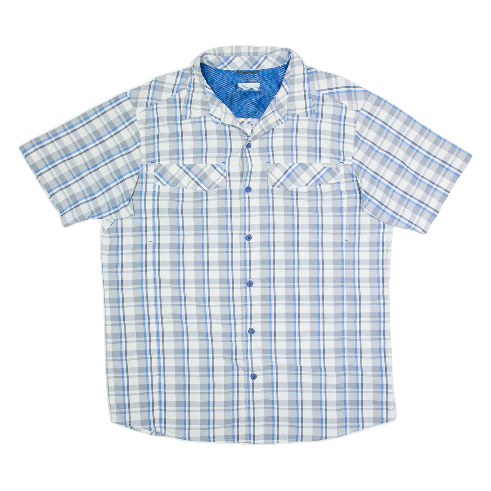 COLUMBIA Mens Shirt Blue Check L Refurbished - N/A refurbished available on Cerqular