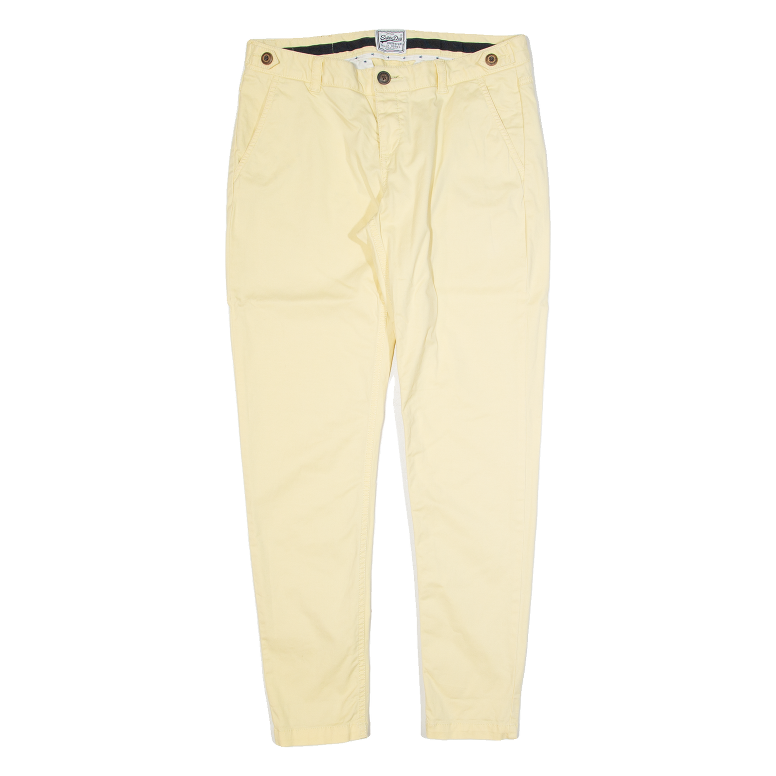 SUPERDRY Womens Trousers Yellow Slim Skinny W32 L30 Refurbished - N/A refurbished available on Cerqular