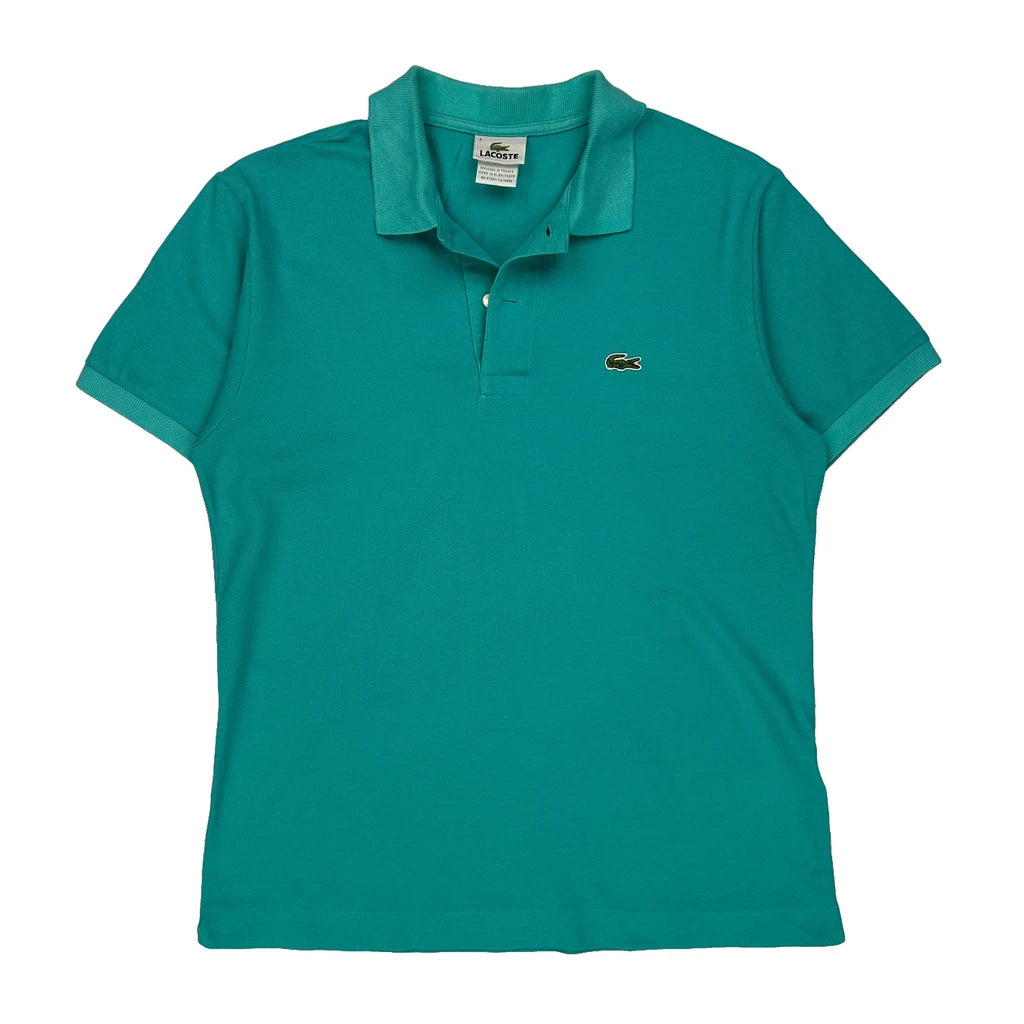 Lacoste Polo Shirt - Medium Green Cotton Refurbished - Thrifted (note: this is a term often used to describe second- refurbished available on Cerqular