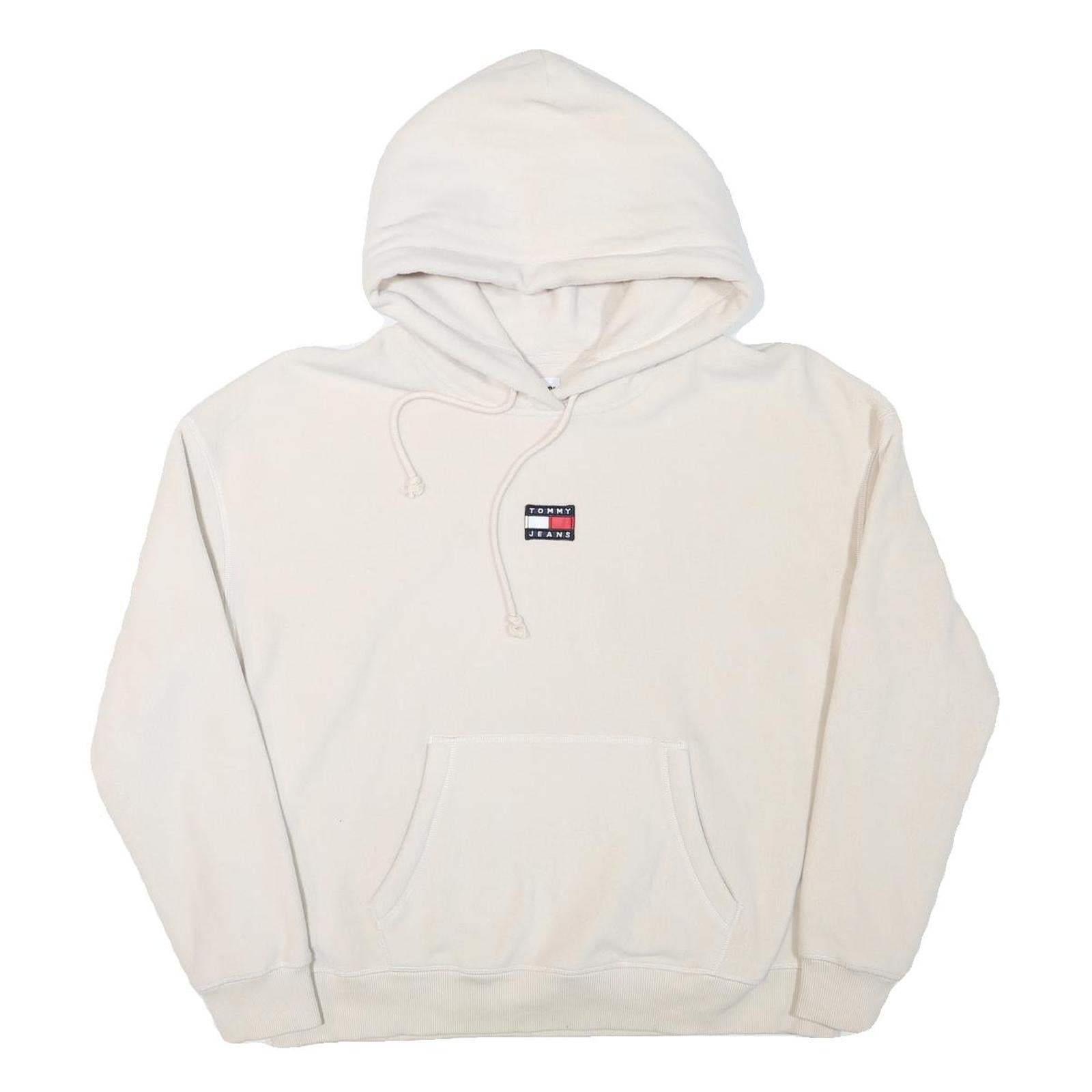 Buy TOMMY HILFIGER Womens Cream Hoodie L Tommy Jeans Logo Pullover Drawstring Refurbished - $38.99 TOMMY HILFIGER Womens Cream Hoodie L Tommy Jeans Logo Pullover Drawstring Refurbished - N/A refurbished available on Cerqular