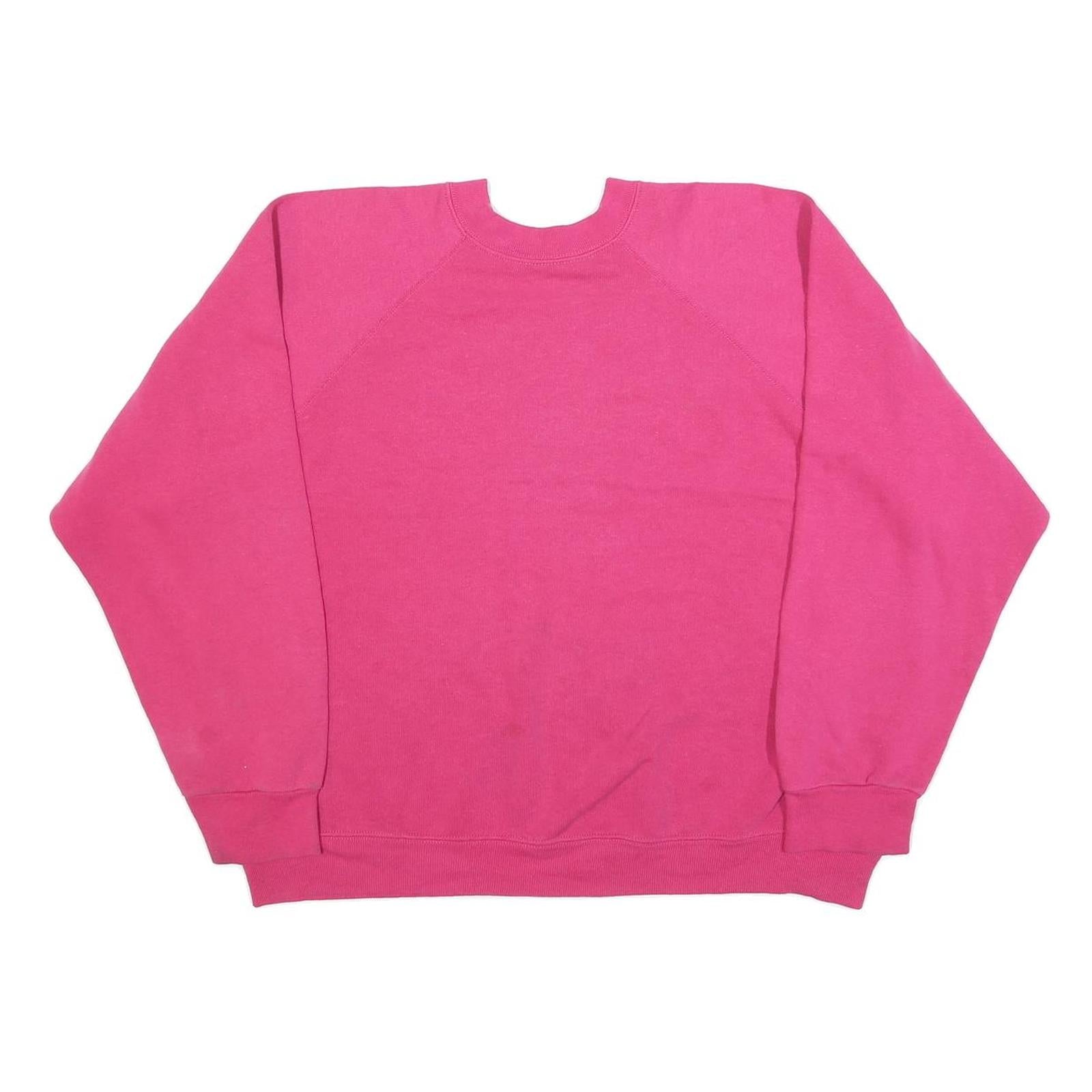 CLUB SWEATS Womens Pink Cotton Blend Crew Neck L Sweatshirt Plain Casual Refurbished - N/A refurbished available on Cerqular