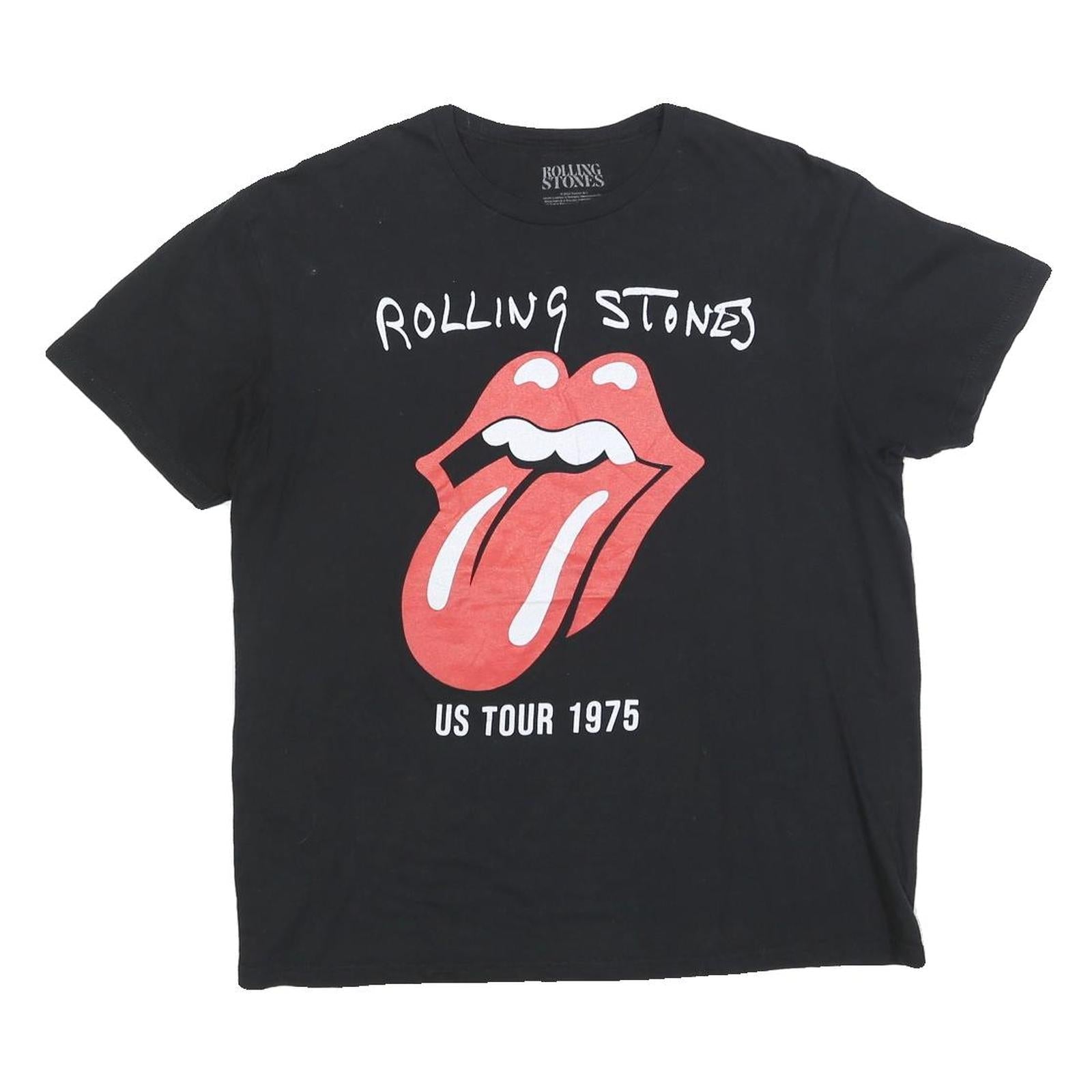 THE ROLLING STONES Womens Black XL Graphic T-Shirt Short Sleeve Crew Neck US Refurbished - N/A refurbished available on Cerqular