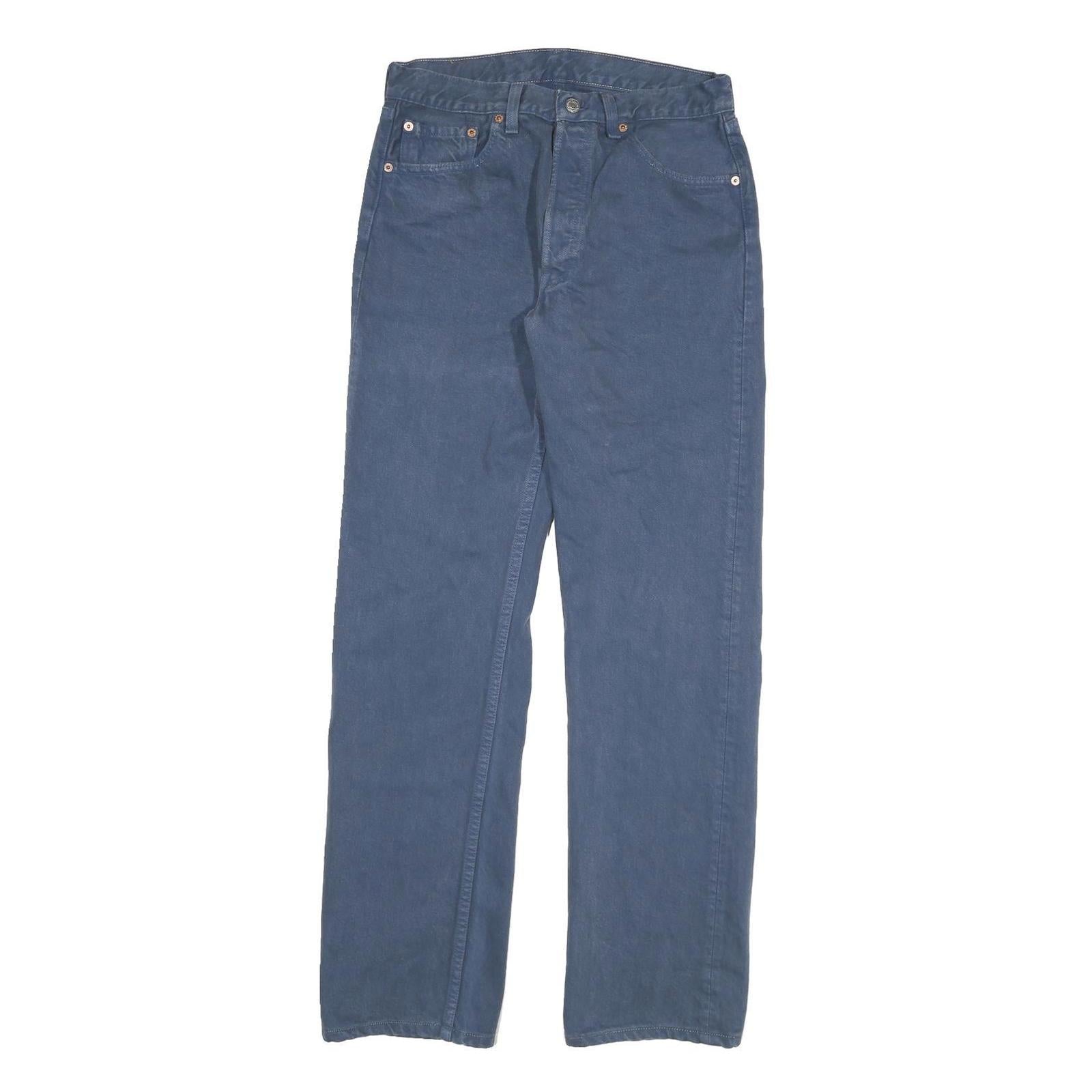 LEVI'S 501 Mens Jeans Blue Regular Straight Denim Medium W28 L31 Classic Fit Refurbished - N/A refurbished available on Cerqular