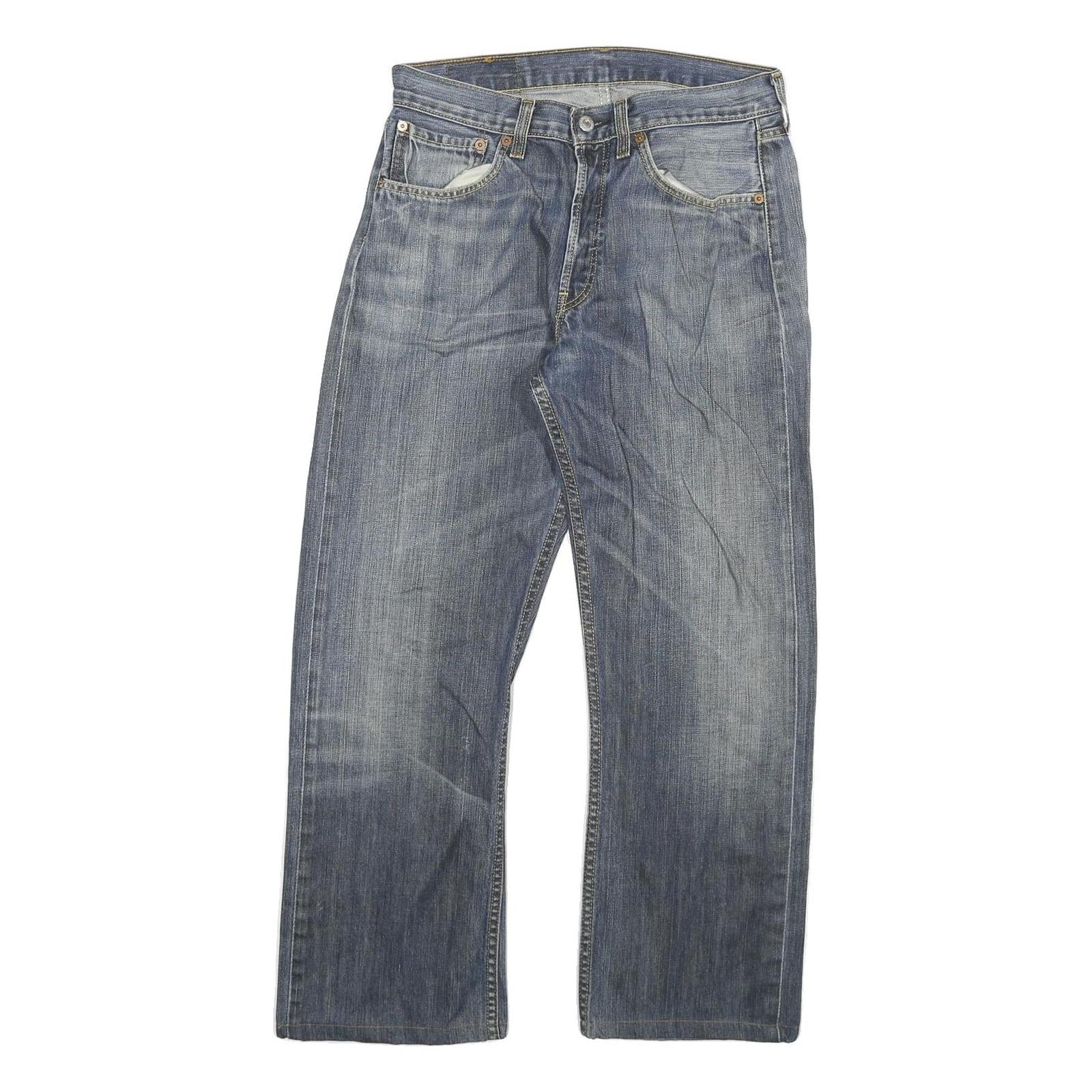 LEVI'S 501 Mens Jeans Blue Regular Straight Denim Medium W30 L27 Classic Button Refurbished - N/A refurbished available on Cerqular