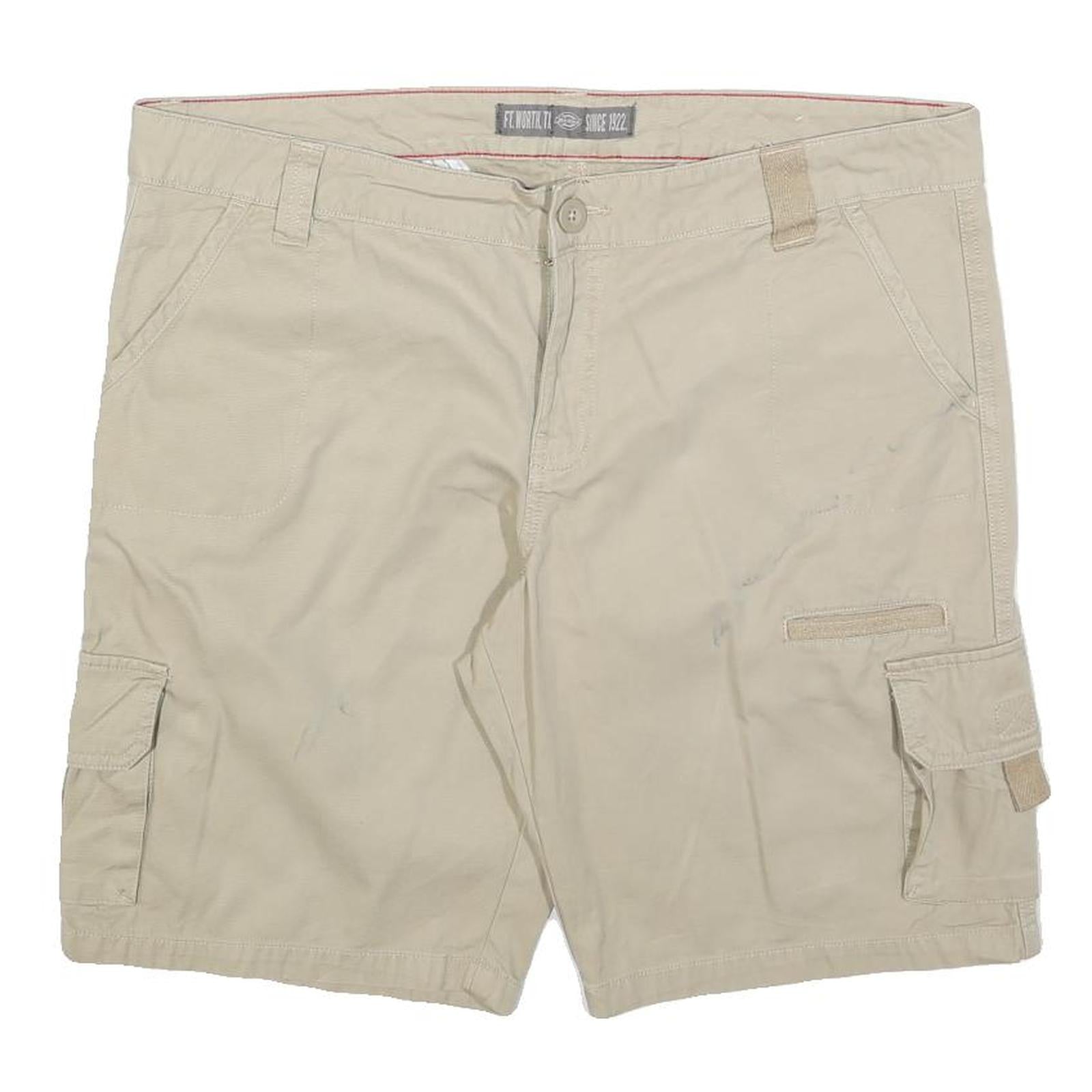 DICKIES Womens Beige Cargo Cotton Blend Shorts XL W38 Practical Pockets Refurbished - N/A refurbished available on Cerqular