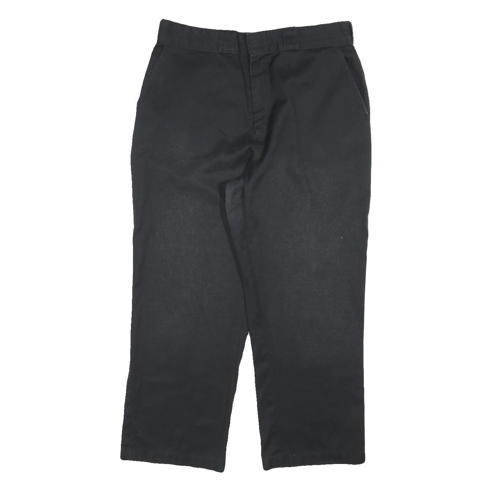 DICKIES Womens Cotton Blend Black Regular Trousers W34 L26 Zip Closure Refurbished - N/A refurbished available on Cerqular