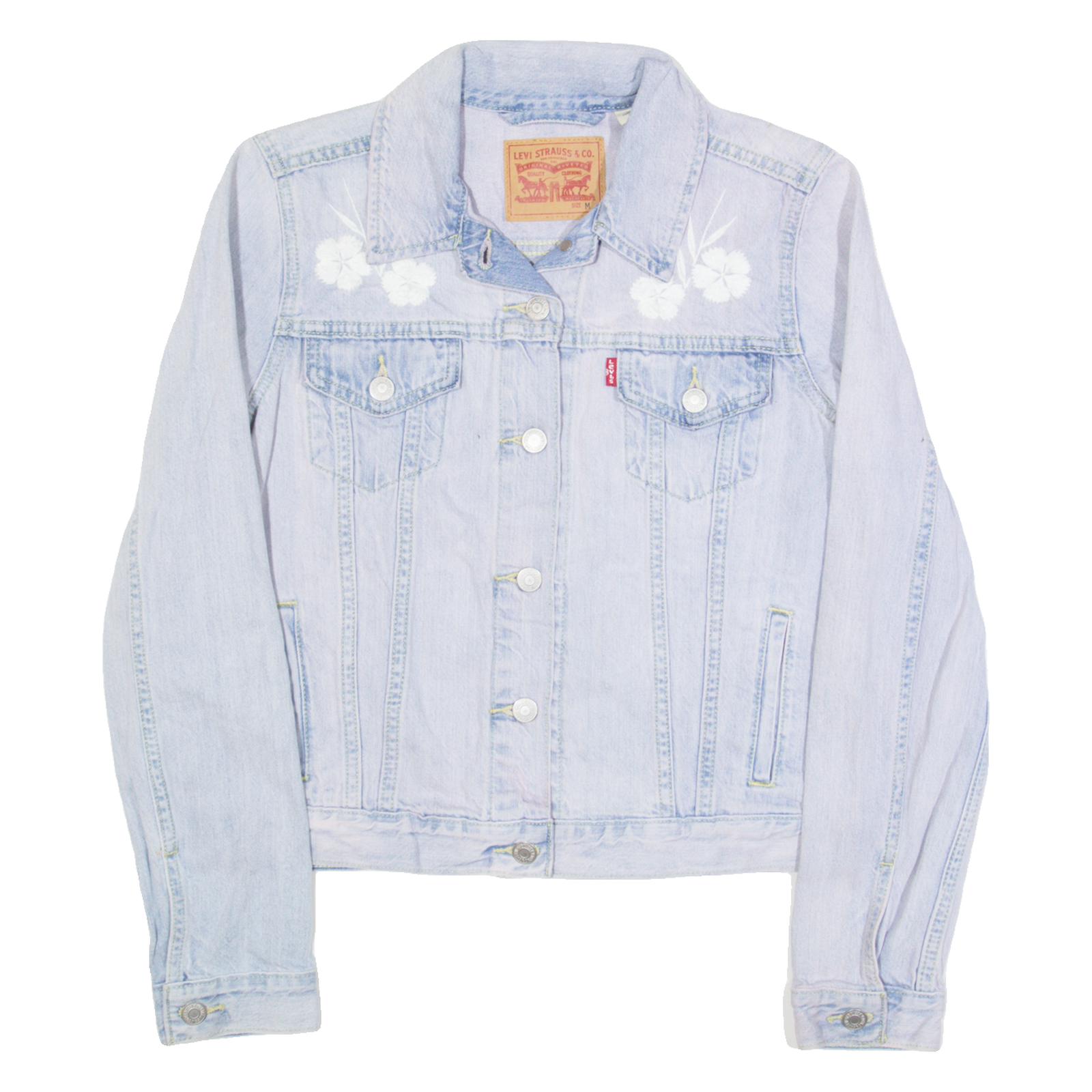 LEVI'S Womens Denim Jacket Purple M Refurbished - N/A refurbished available on Cerqular