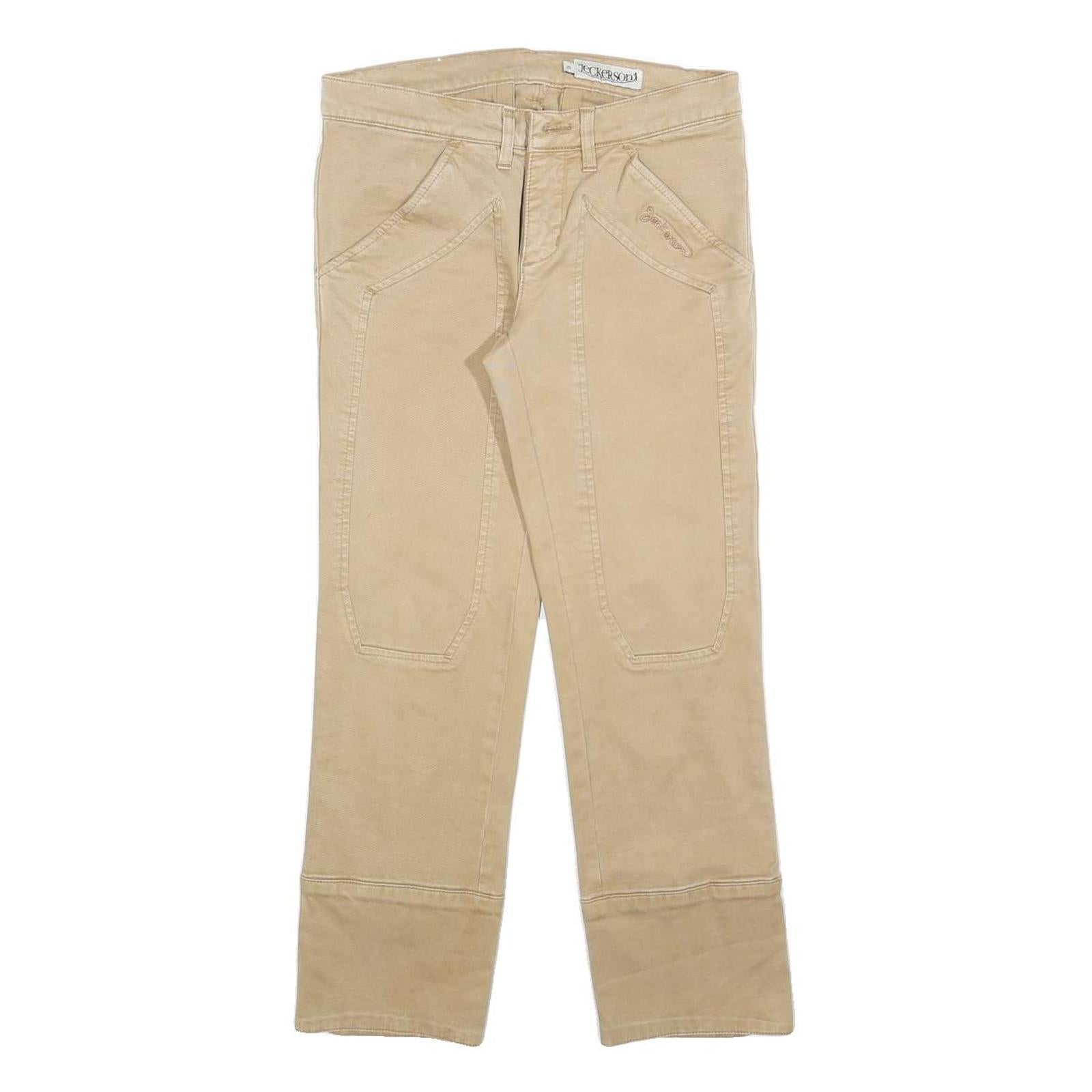 Buy JECKERSON Womens Cotton Blend Beige Slim Straight Trousers W26 L25 Stylish Refurbished - $45.49 JECKERSON Womens Cotton Blend Beige Slim Straight Trousers W26 L25 Stylish Refurbished - N/A refurbished available on Cerqular
