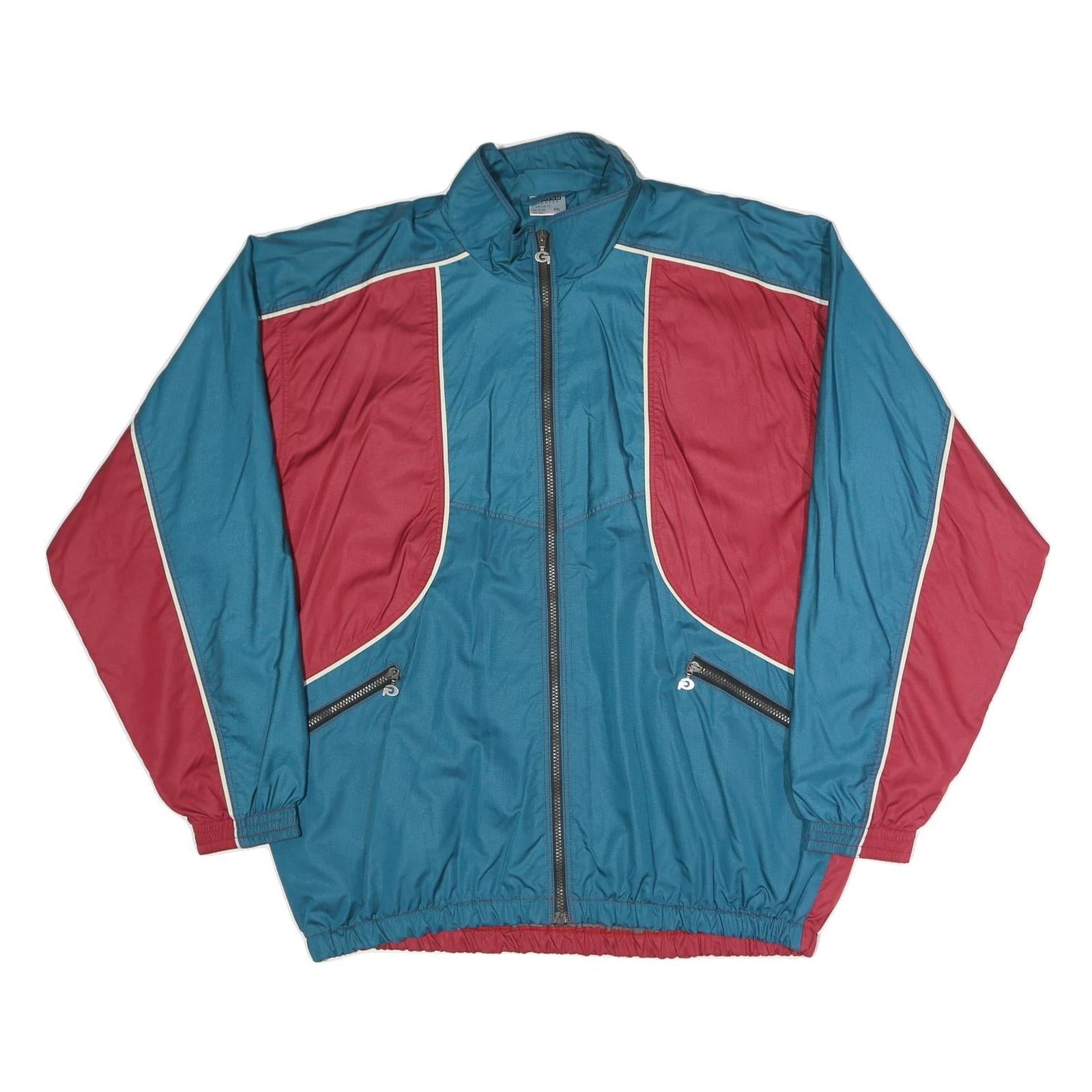 GONSO Mens Blue & Red Zip Up Regular Fit Jacket Polyester Blend 2XL Sportswear Refurbished - N/A refurbished available on Cerqular