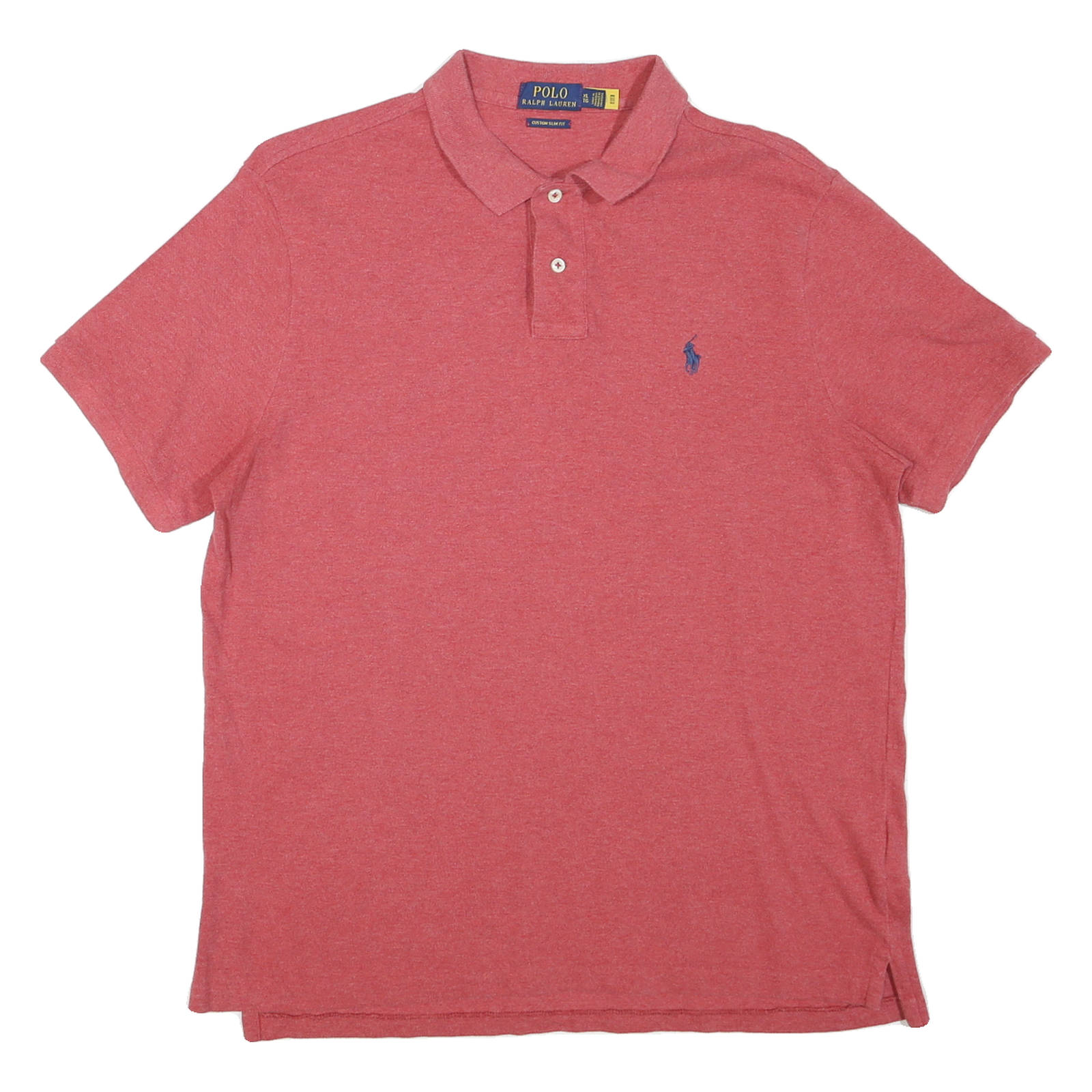 POLO RALPH LAUREN Mens Red Polo Shirt Short Sleeve Plain XL Classic Cotton Refurbished - N/A refurbished available on Cerqular