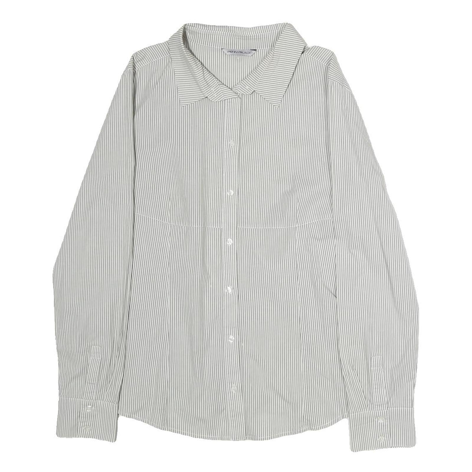 Buy PENNYBLACK Mens White & Grey Striped Shirt L Cotton Blend Classic Fit Refurbished - $16.89 PENNYBLACK Mens White & Grey Striped Shirt L Cotton Blend Classic Fit Refurbished - N/A refurbished available on Cerqular