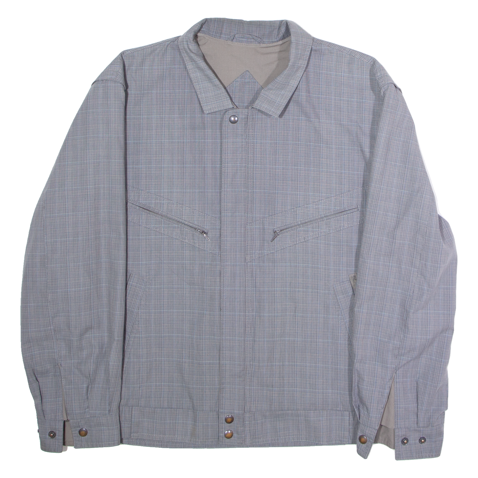 KEMPEL Mens Lined Jacket Grey Check L Refurbished - N/A refurbished available on Cerqular