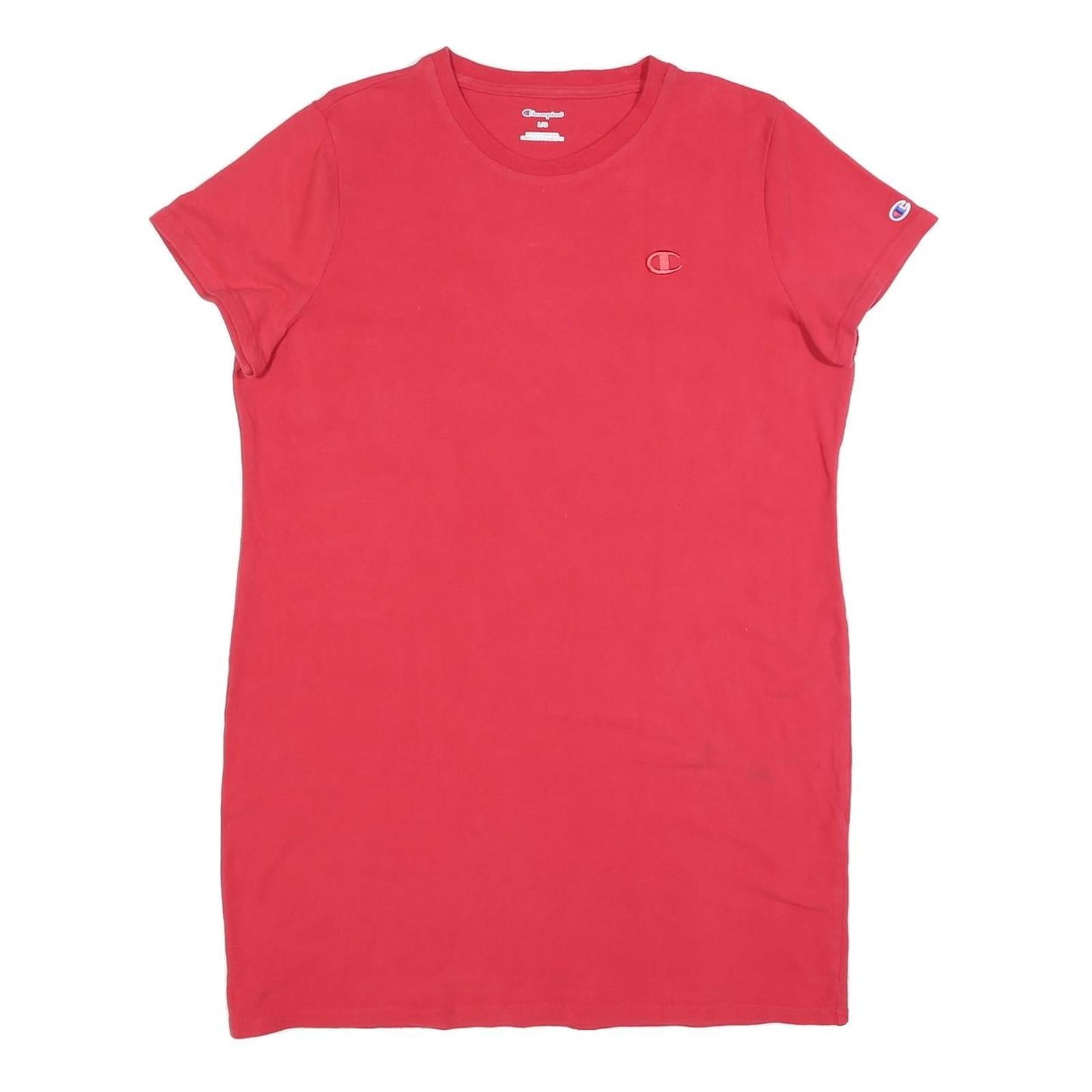 CHAMPION Womens Red Bodycon Jersey Plain Short Sleeve Mini L Casual Summer Dress Refurbished - N/A refurbished available on Cerqular