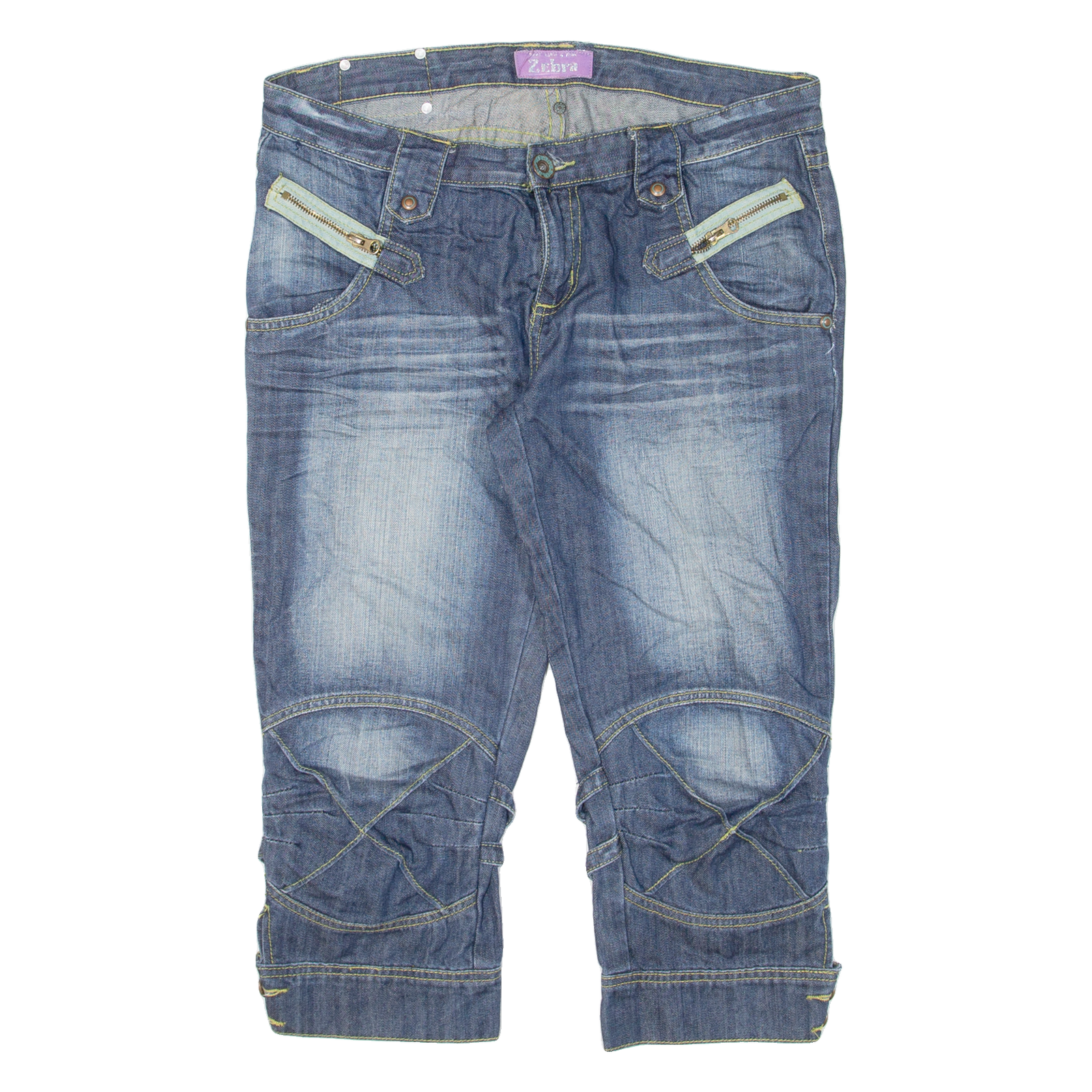 ZEBRA Cropped Womens Jeans Blue Regular Tapered W32 L20 Refurbished - N/A refurbished available on Cerqular