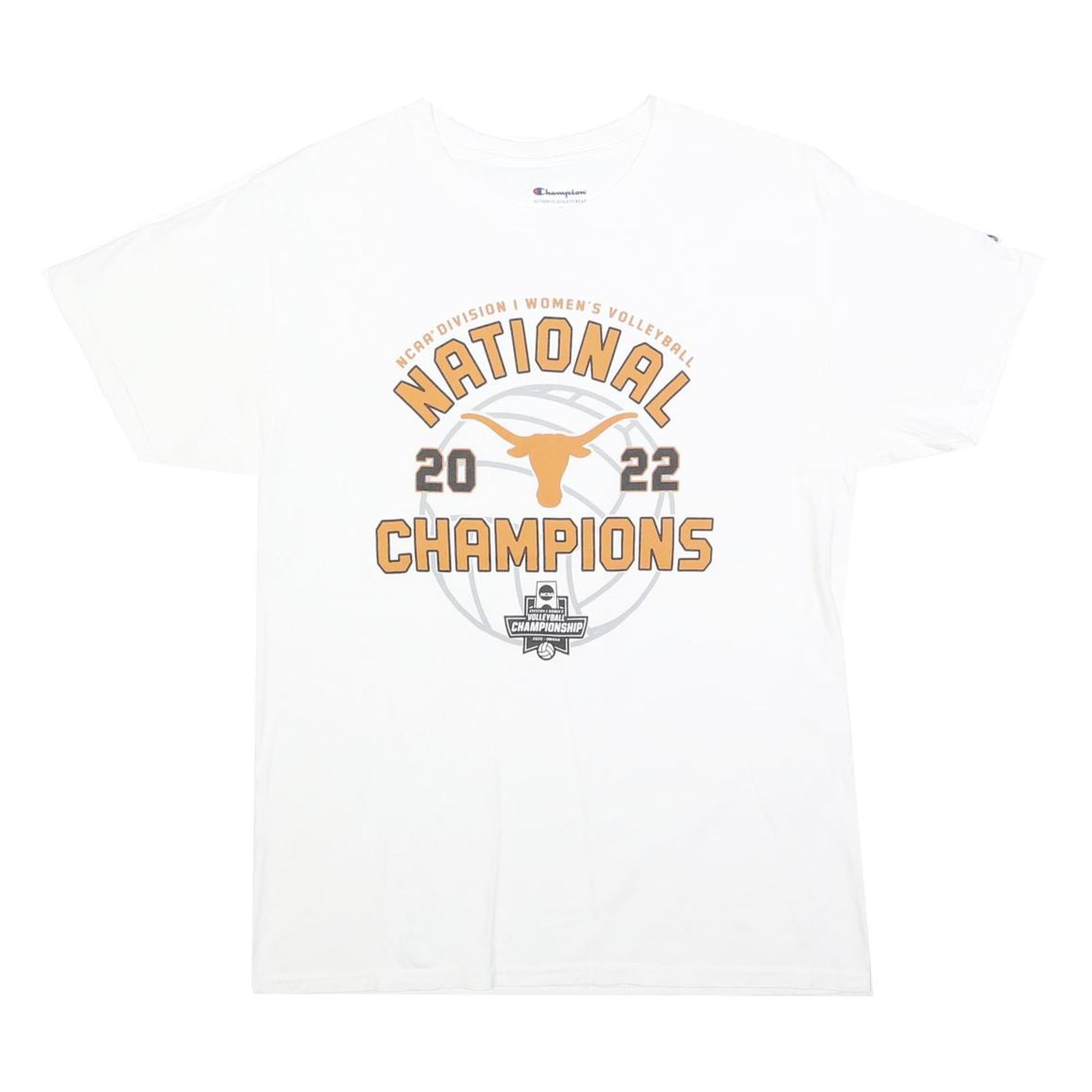 CHAMPION Mens White 2022 National Champions Graphic T-Shirt M Short Sleeve Crew Refurbished - N/A refurbished available on Cerqular
