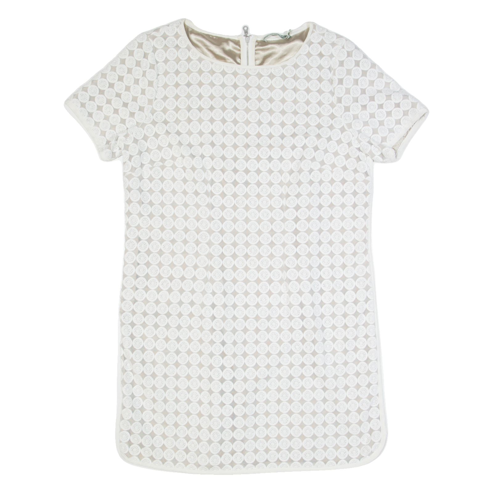 MINT VELVET Womens Day Dress White Lace Short Sleeve Knee Length UK 18 Refurbished - N/A refurbished available on Cerqular