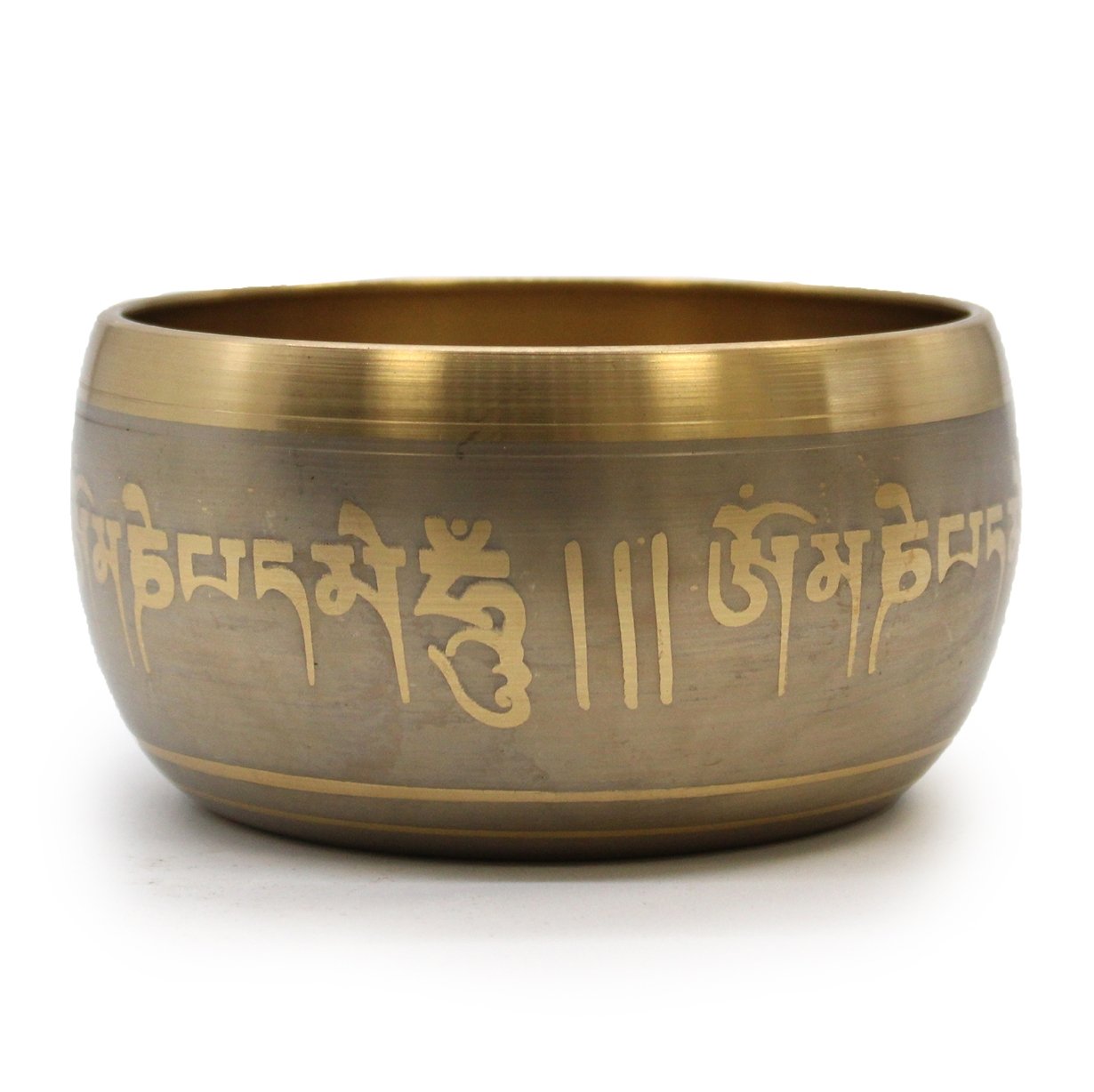 Gold Brass Five Buddha Singing Bowl Refurbished - N/A refurbished available on Cerqular