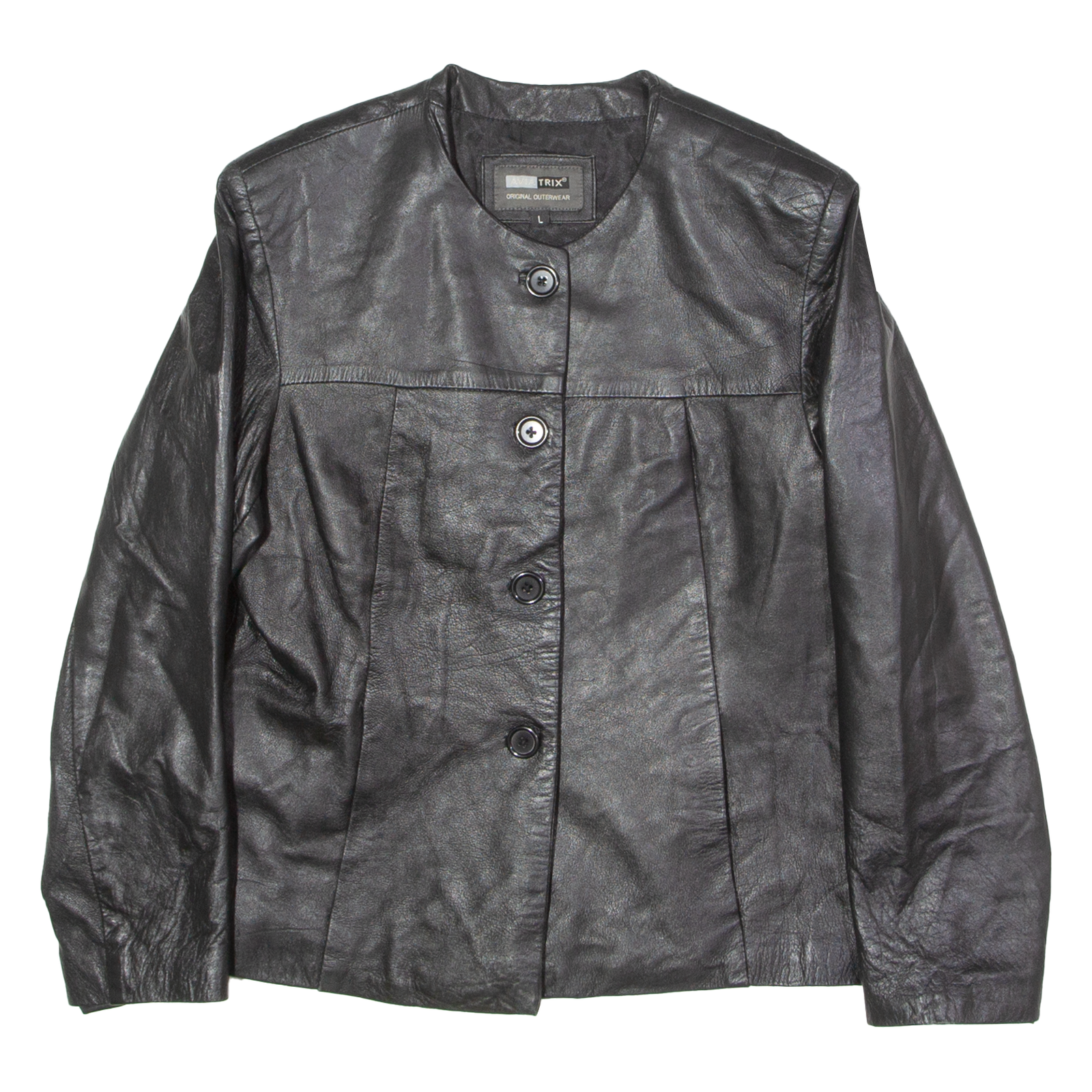 AVIATRIX Womens Jacket Black Leather L Refurbished - N/A refurbished available on Cerqular