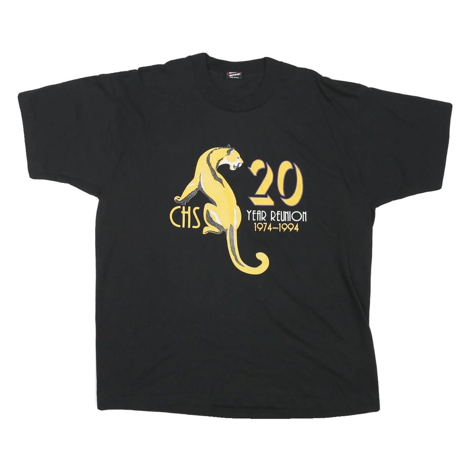 THE BEST Mens Black 20 Year Reunion XL Short Sleeve Crew Neck Printed T-Shirt Refurbished - N/A refurbished available on Cerqular