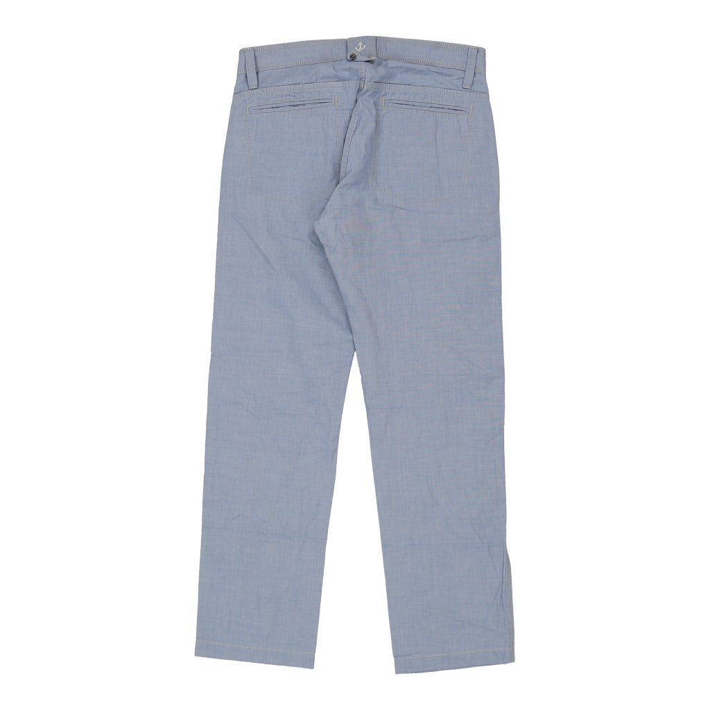 Marina Yachting Trousers - 32W 29L Blue Cotton Refurbished - Thrifted (note: this is a term often used to describe second- refurbished available on Cerqular