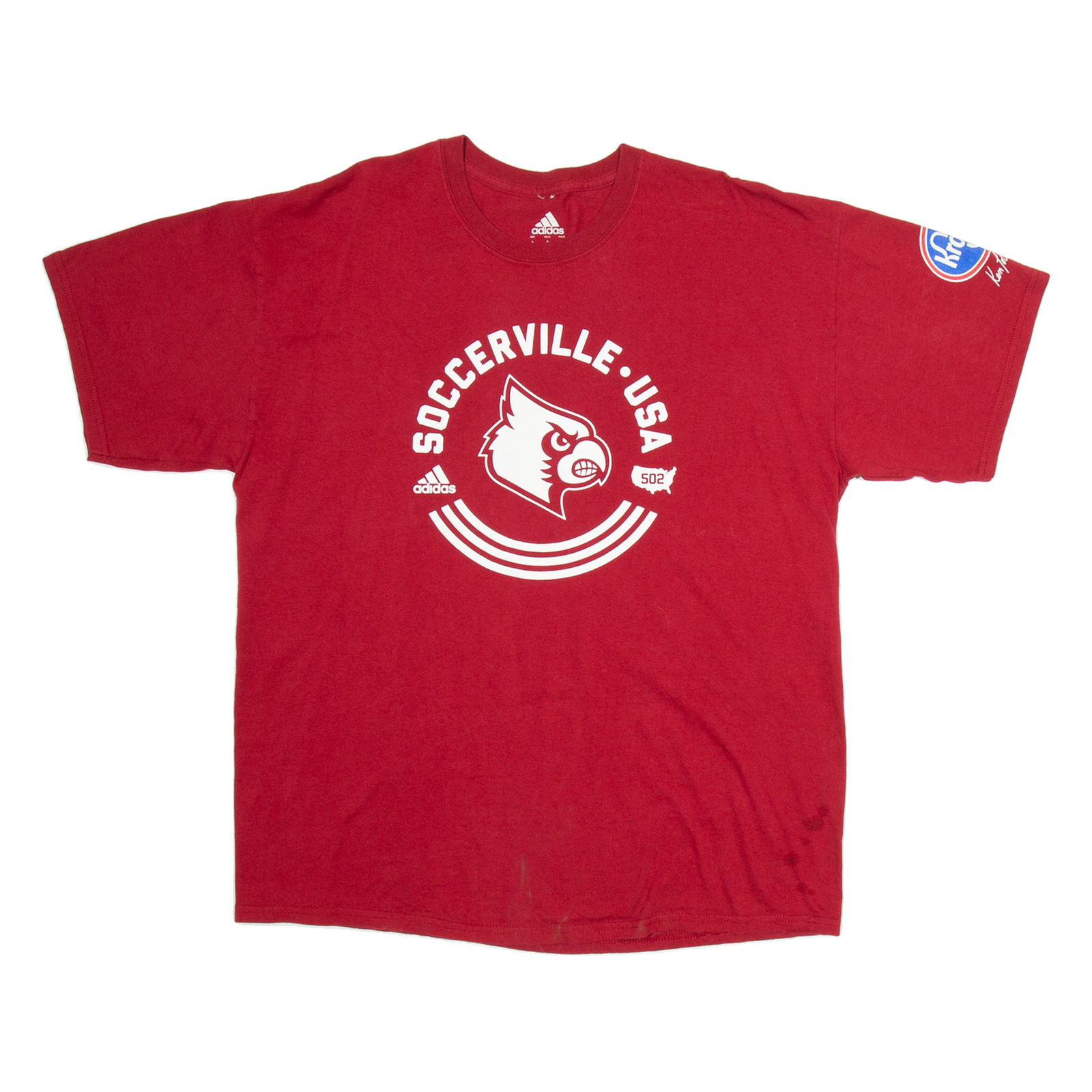 ADIDAS Louisville Cardinals Mens T-Shirt Red USA L Refurbished - N/A refurbished available on Cerqular