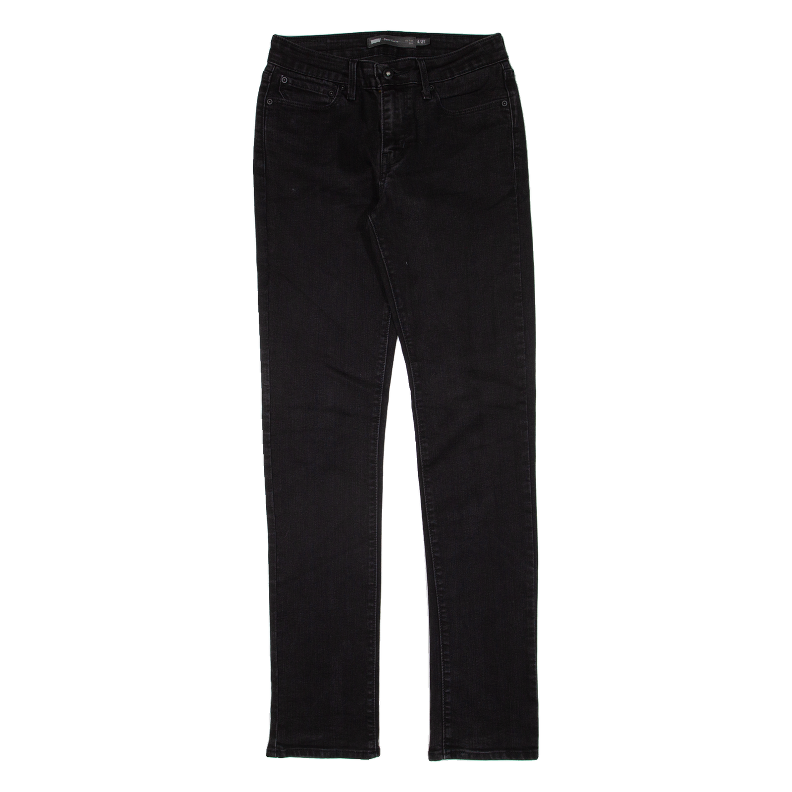 LEVI'S Mid Rise Womens Jeans Black Slim Straight W27 L34 Refurbished - N/A refurbished available on Cerqular