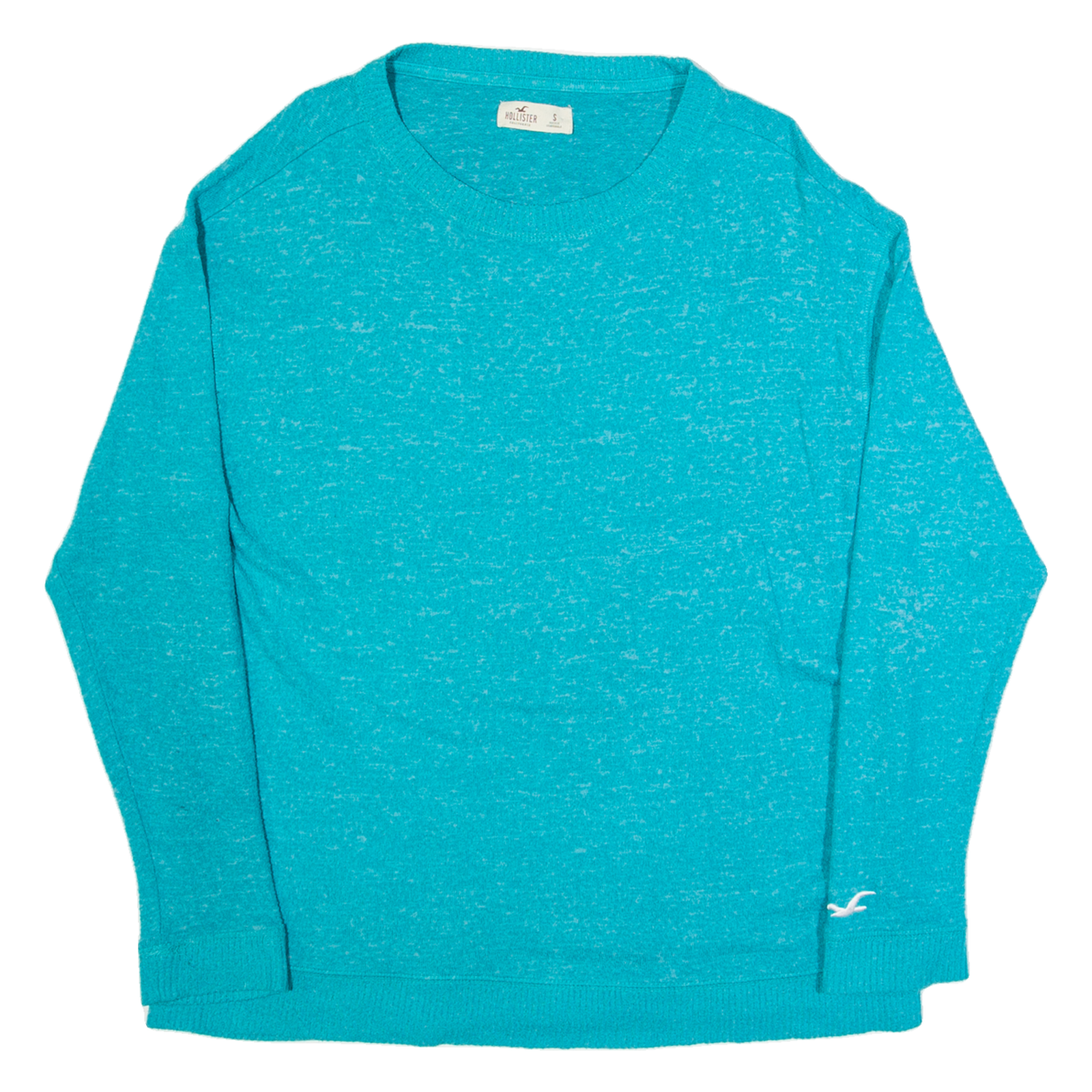 HOLLISTER Womens Jumper Blue Tight Knit Viscose S Refurbished - N/A refurbished available on Cerqular