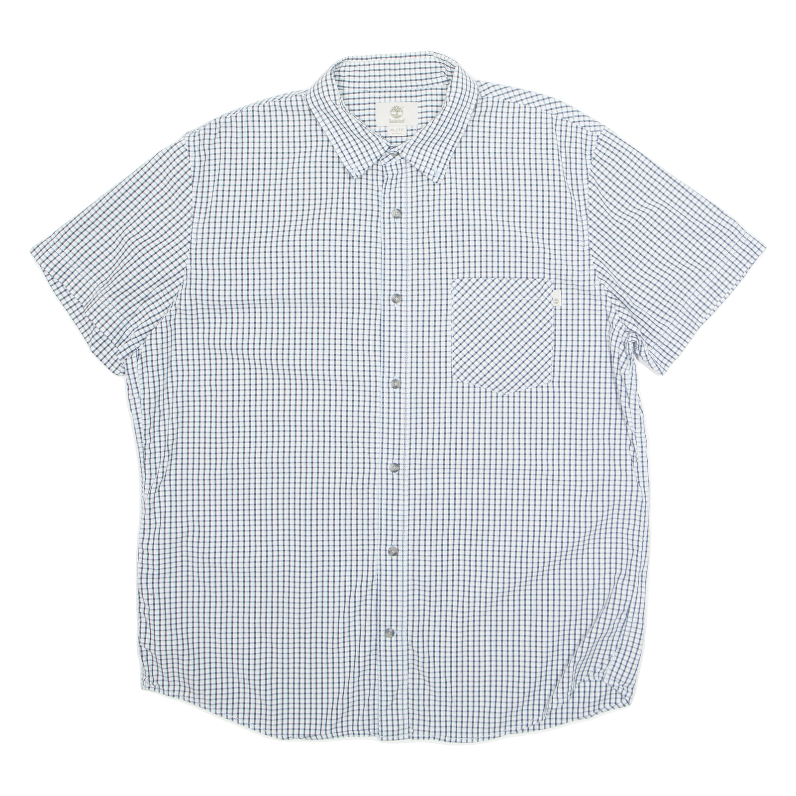 TIMBERLAND Slim Fit Mens Shirt White Check XL Refurbished - N/A refurbished available on Cerqular