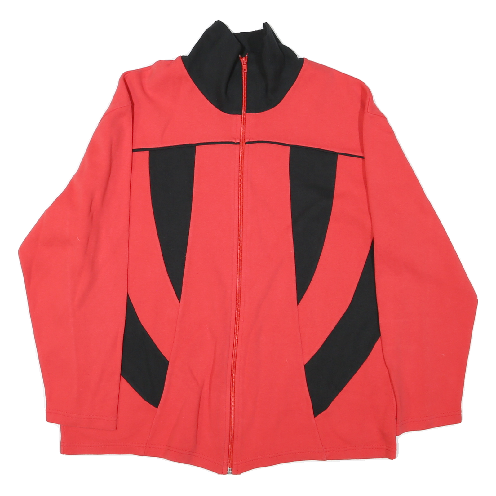 Mens Red & Black Zip Polyester Blend Casual Jacket L Plain Colourblock Refurbished - N/A refurbished available on Cerqular