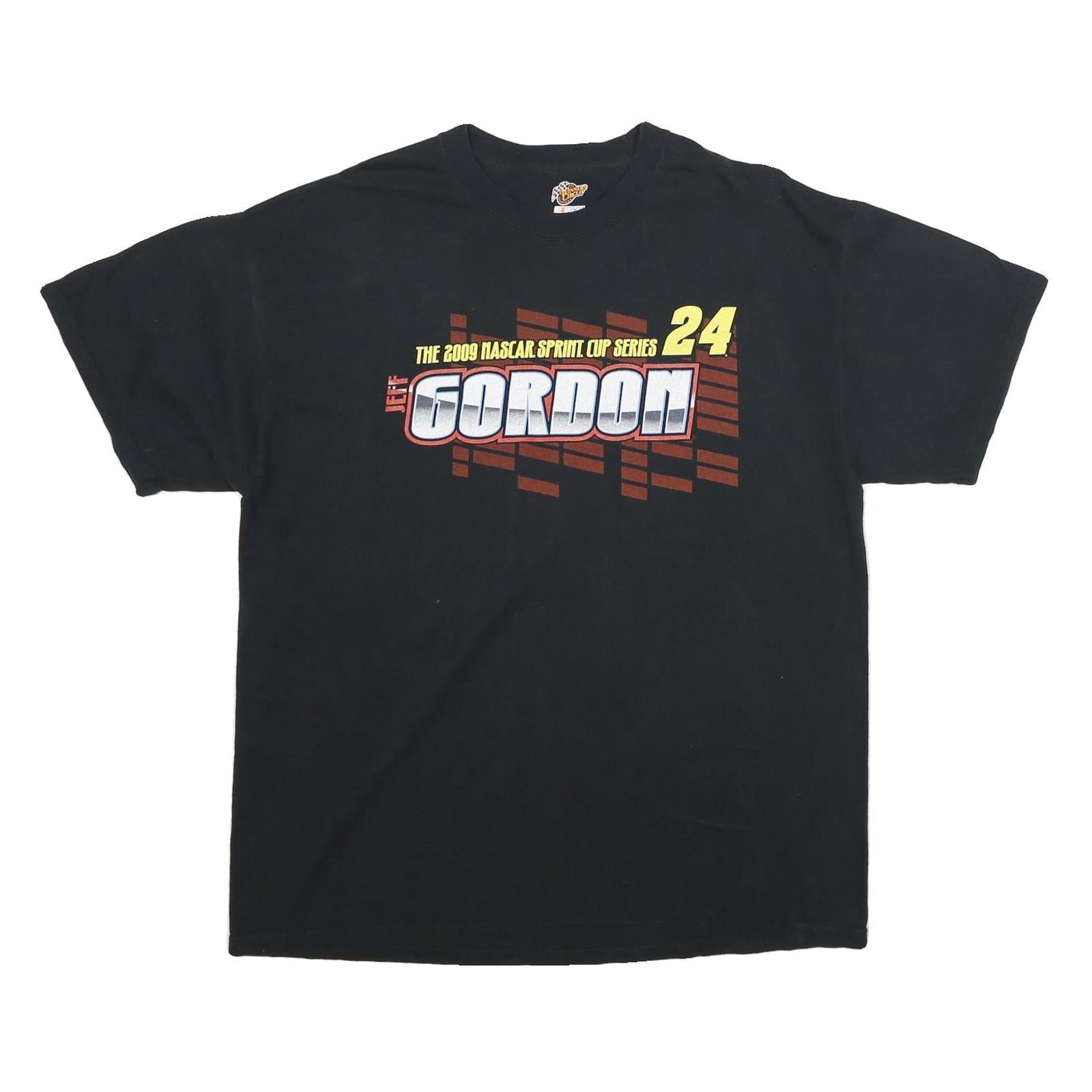 WINNER'S CIRCLE Mens Black Jeff Gordon Graphic T-Shirt XL Short Sleeve Crew Neck Refurbished - N/A refurbished available on Cerqular