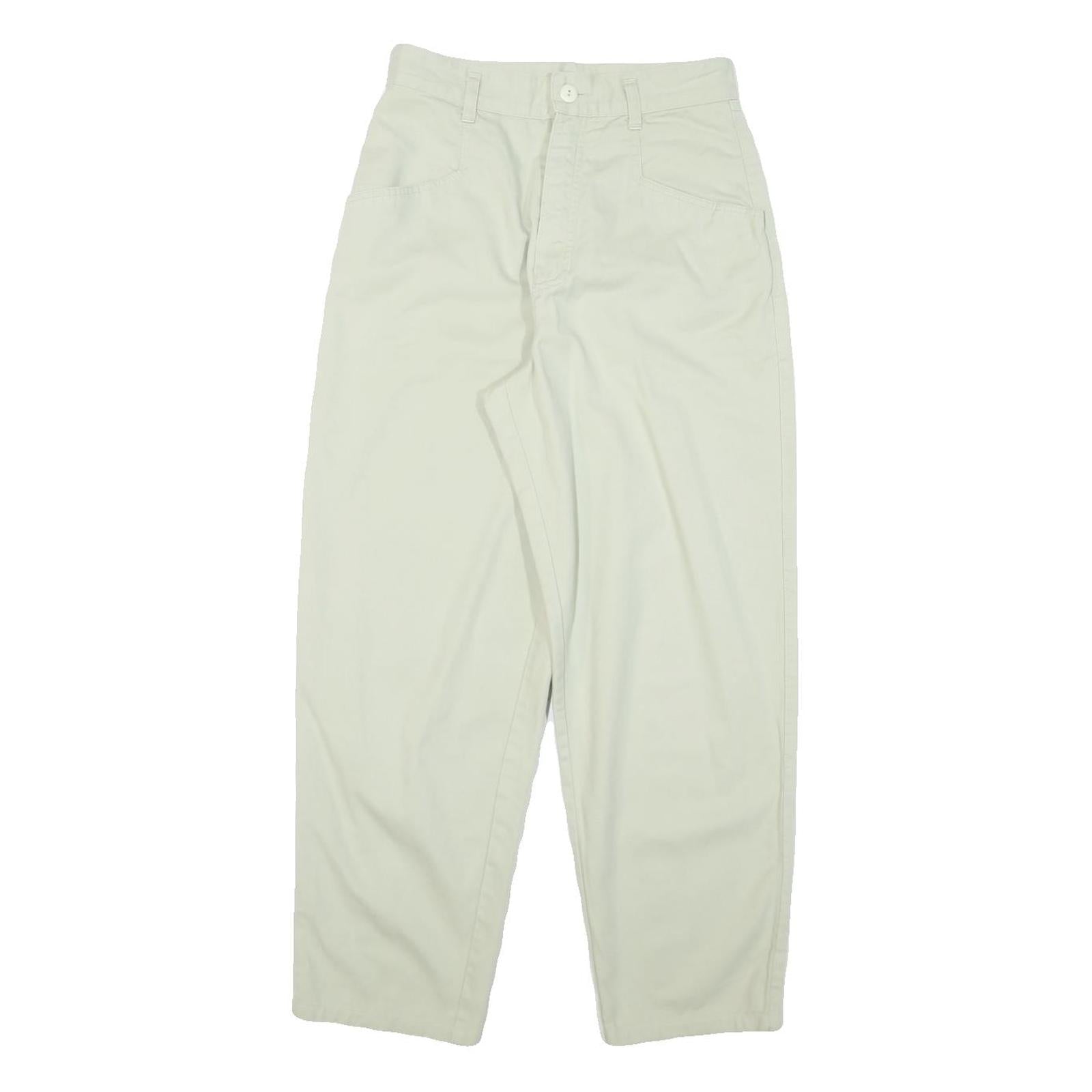 PARADISE MAC Womens Cotton Blend White Relaxed Straight Trousers W26 L27 Casual Refurbished - N/A refurbished available on Cerqular