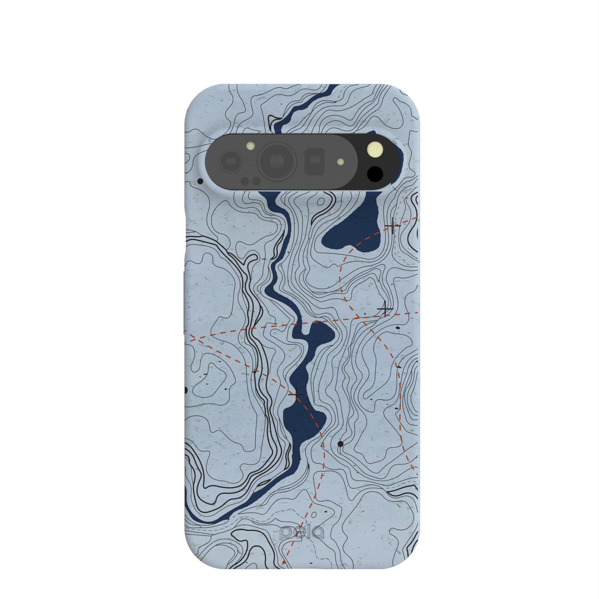 Powder Blue Contour Lines Google Pixel 9 Pro XL Case Refurbished - Pela Case refurbished available on Cerqular
