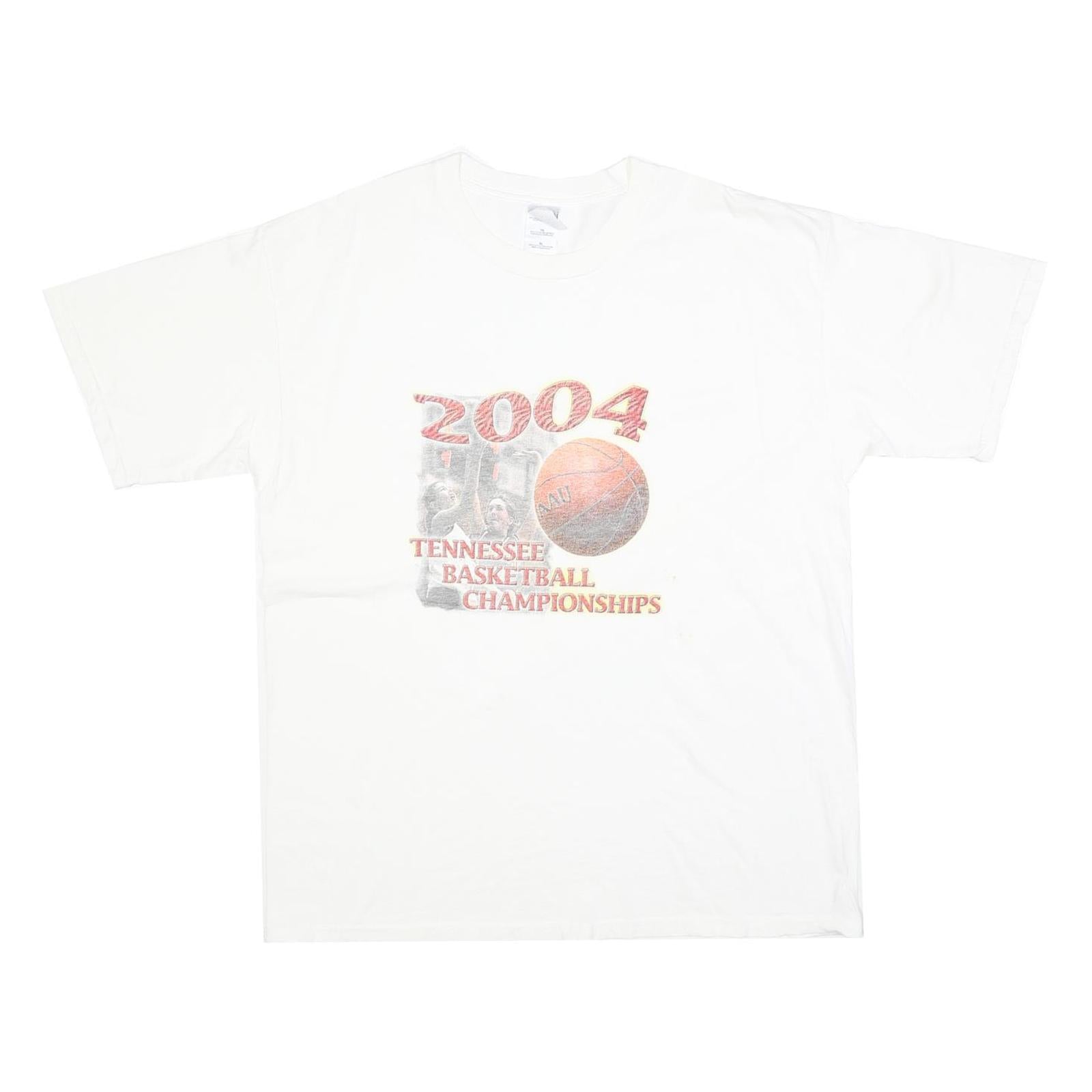 GILDAN Mens White 2004 Tennessee Basketball Championships Graphic T-Shirt XL Refurbished - N/A refurbished available on Cerqular