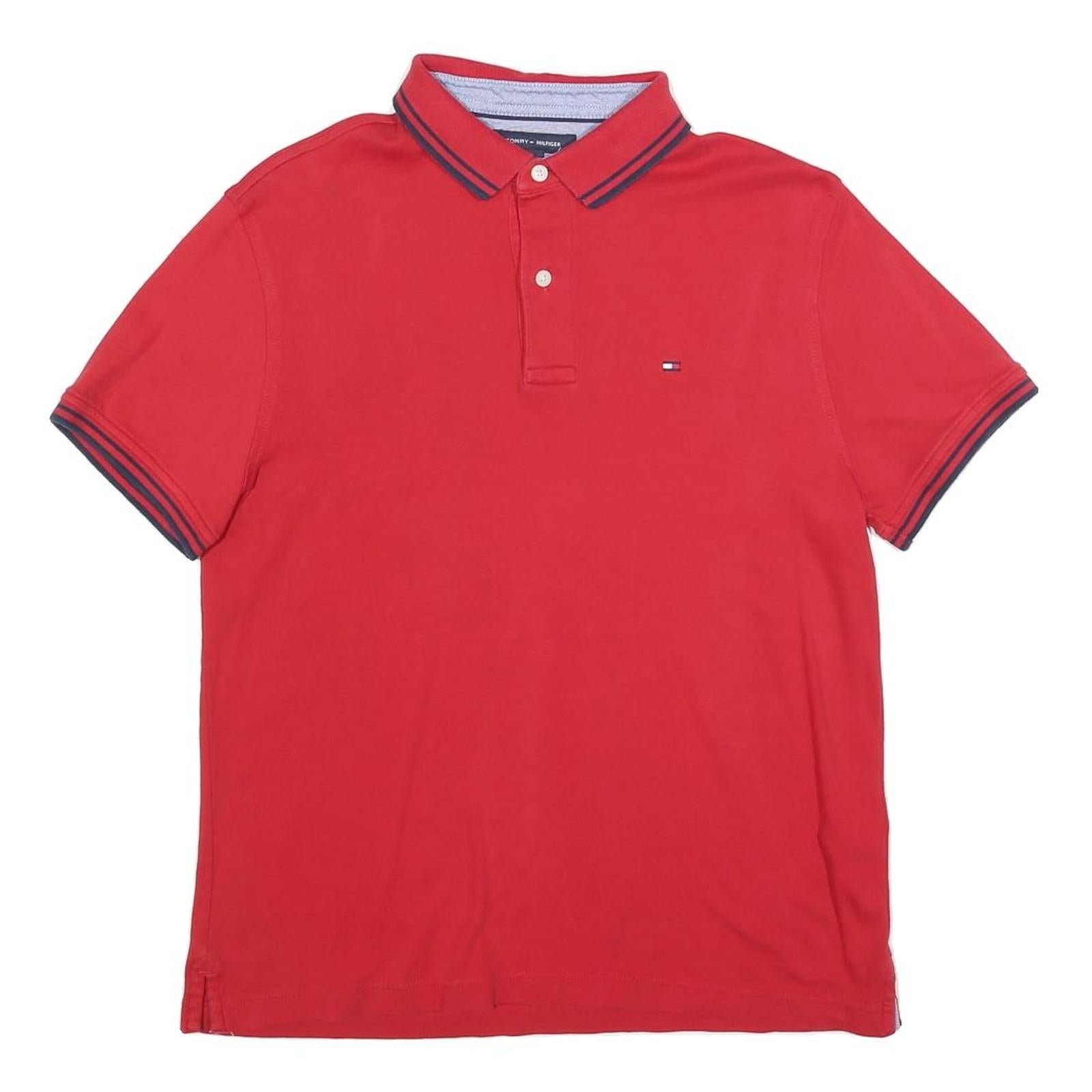 Buy TOMMY HILFIGER Mens Red Polo Shirt M Short Sleeve Plain Casual Cotton Blend Refurbished - $33.79 TOMMY HILFIGER Mens Red Polo Shirt M Short Sleeve Plain Casual Cotton Blend Refurbished - N/A refurbished available on Cerqular