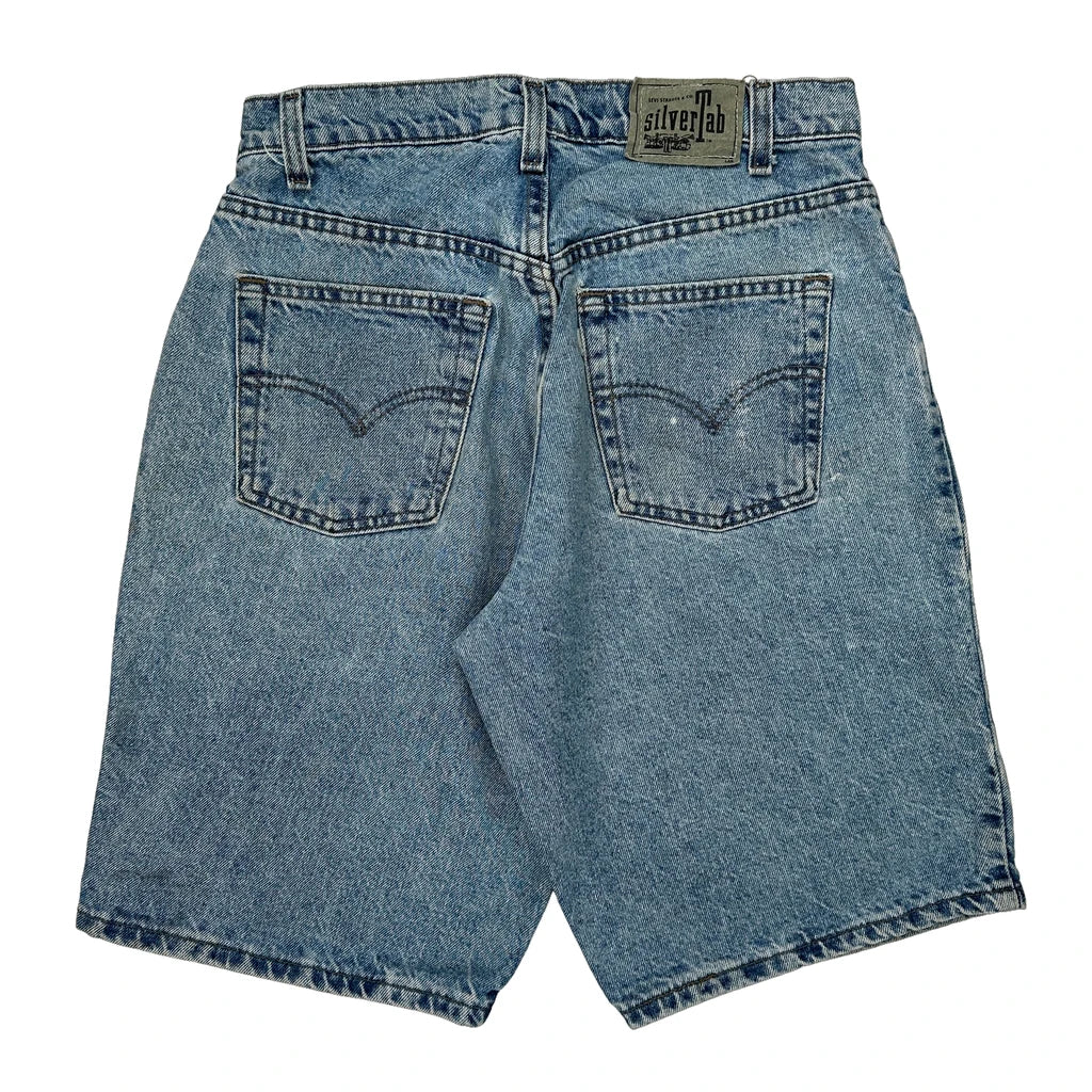 Levis Denim Shorts - 30W 9L Light Wash Denim Refurbished - Thrifted (note: this is a term often used to describe second- refurbished available on Cerqular