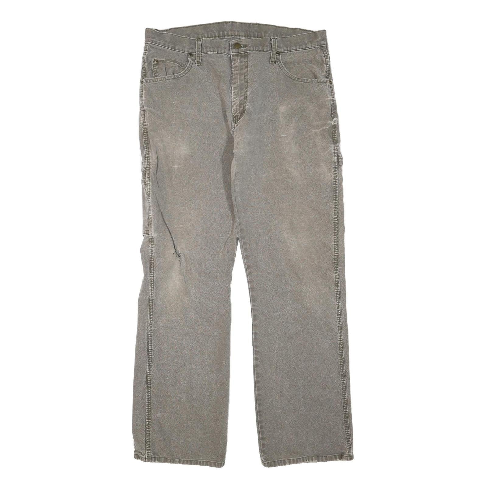 DICKIES Mens Regular Fit W34 L30 Cotton Blend Zip Jeans Beige Workwear Utility Refurbished - N/A refurbished available on Cerqular