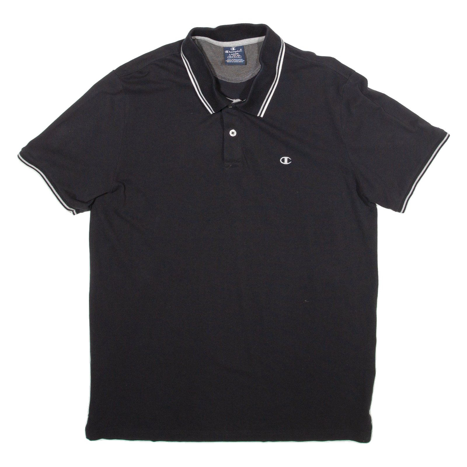 CHAMPION Mens Polo Shirt Black L Refurbished - N/A refurbished available on Cerqular