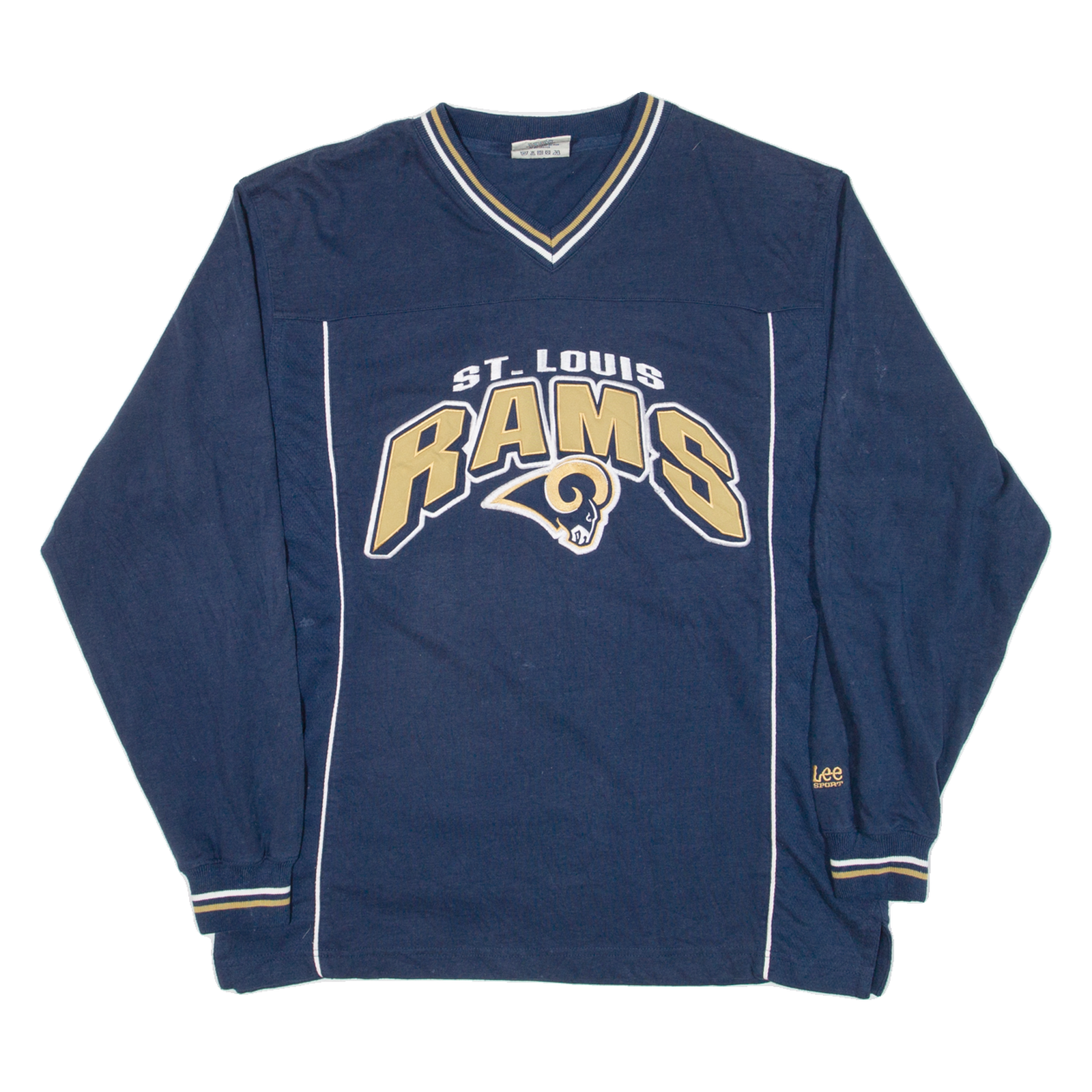 LEE St.louis Rams Mens Sweatshirt Blue V-Neck USA M Refurbished - N/A refurbished available on Cerqular