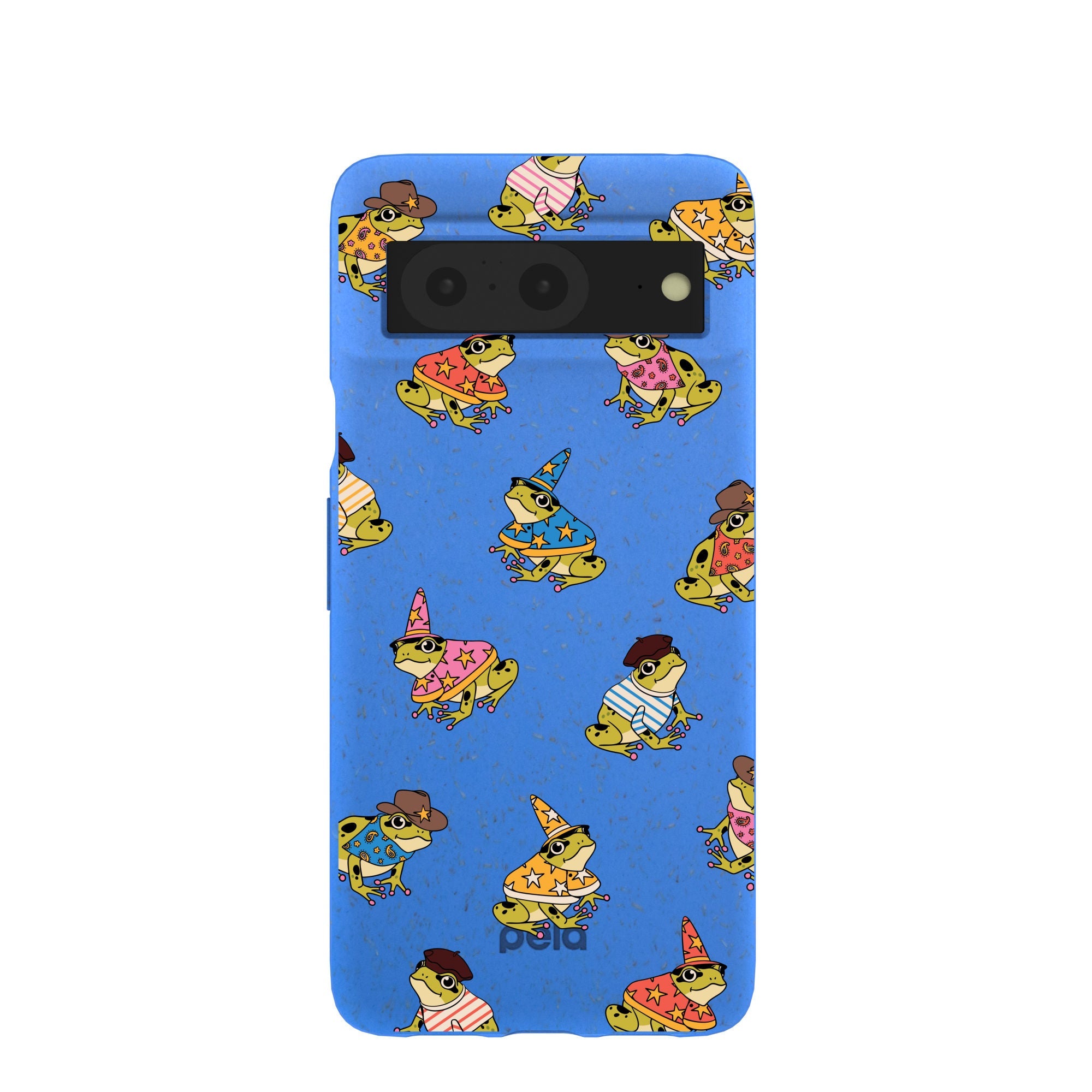 Buy Electric Blue Fancy Frogs Google Pixel 8 Case Refurbished - $65.00 Electric Blue Fancy Frogs Google Pixel 8 Case Refurbished - Pela Case refurbished available on Cerqular