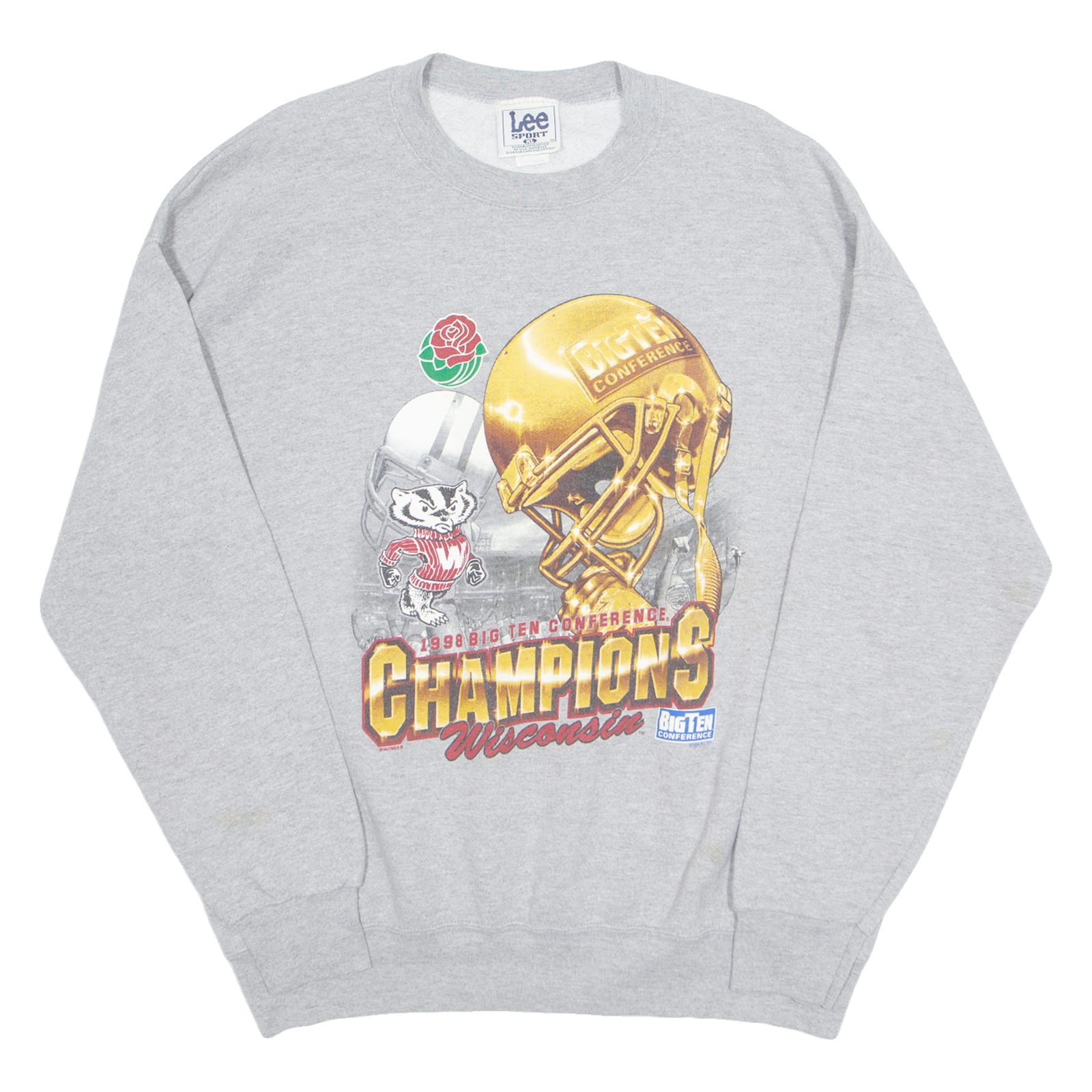 Buy LEE Wisconsin Badgers Rose Bowl Football Big Ten Conference Mens Sweatshirt Grey 90s USA XL Refurbished - $44.19 LEE Wisconsin Badgers Rose Bowl Football Big Ten Conference Mens Sweatshirt Grey 90s USA XL Refurbished - N/A refurbished available on Cerqular