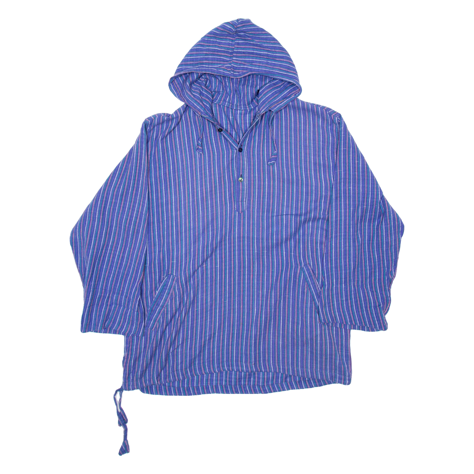 Womens Printed Blouse Blue Button Neck Long Sleeve Striped L Refurbished - N/A refurbished available on Cerqular