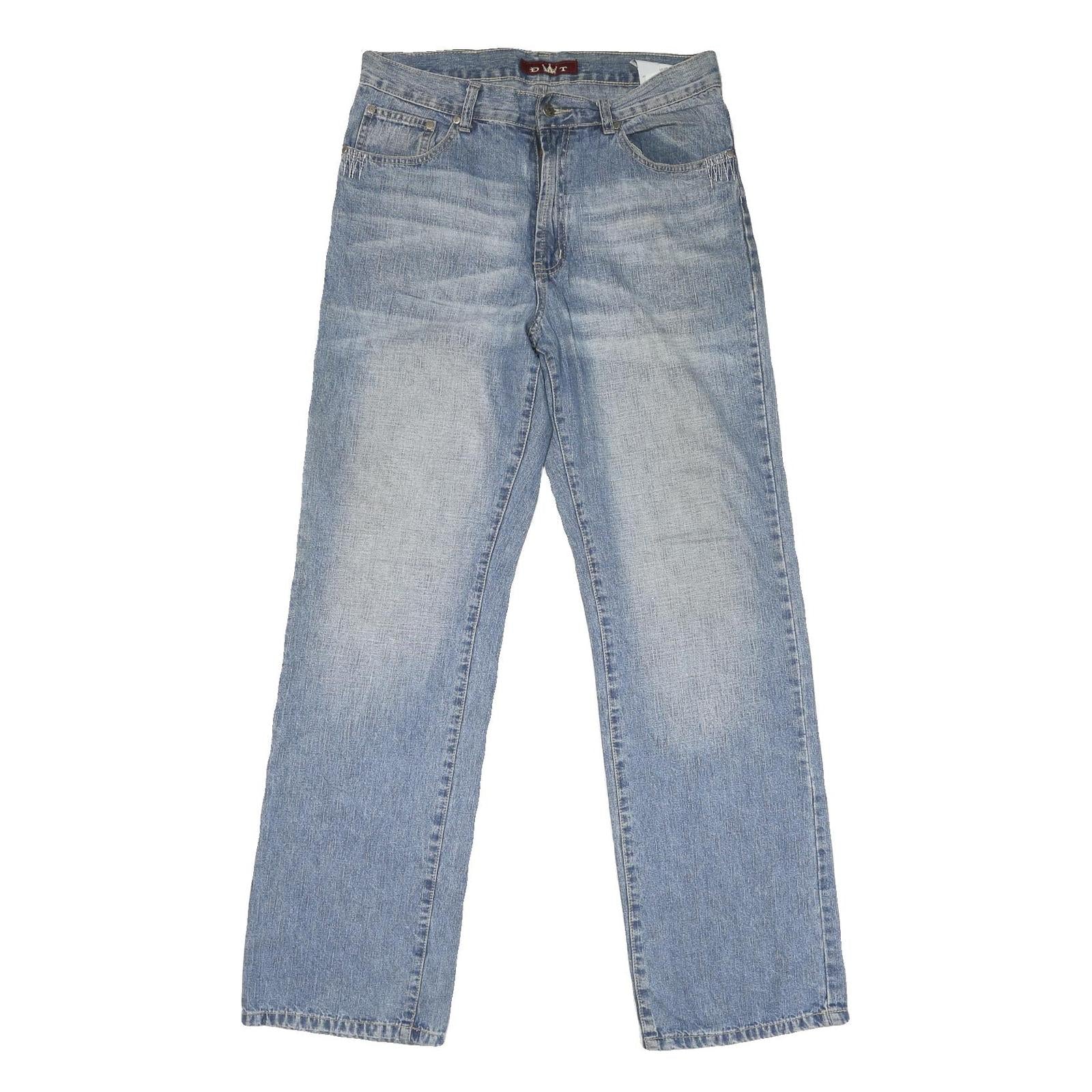 D.T Mens Jeans Blue Regular Straight Denim Medium W34 L34 Classic Cotton Blend Refurbished - N/A refurbished available on Cerqular