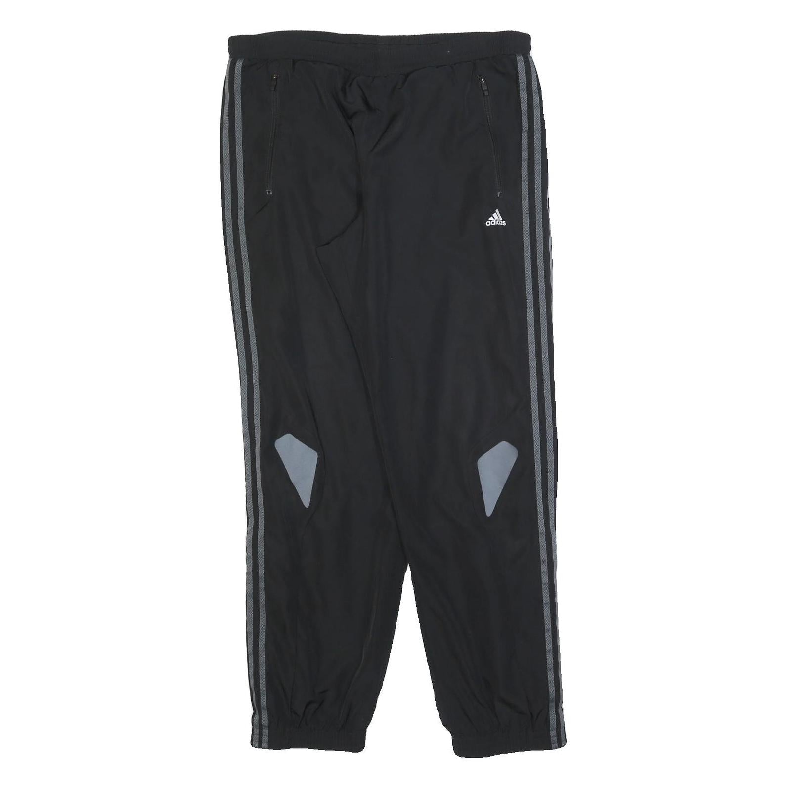 ADIDAS Mens Joggers Black & Grey Regular Fit Tapered Leg M W35 L32 Sportswear Refurbished - N/A refurbished available on Cerqular