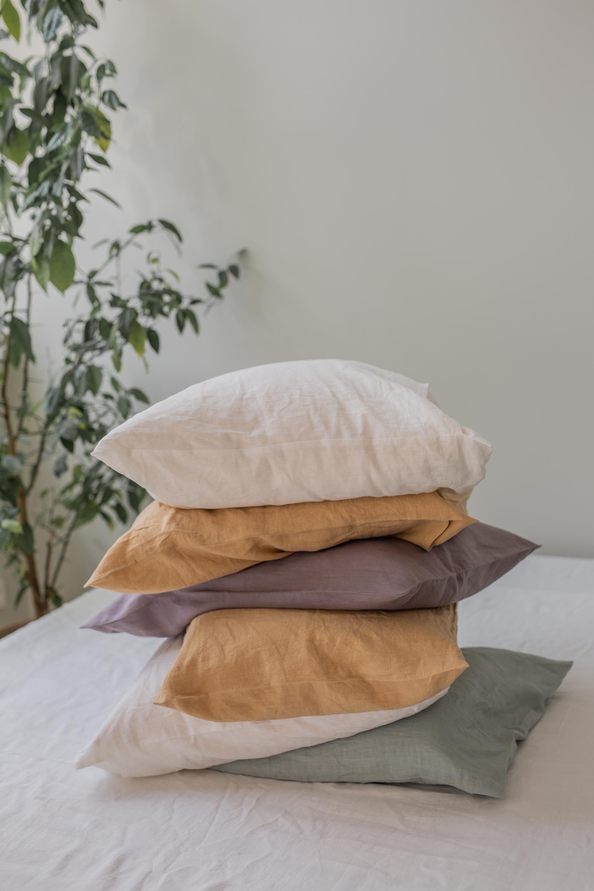 Linen DECO pillowcase | Size: Deco 18x18""/46x46cm | Color: Charcoal Refurbished - Amour Linen refurbished available on Cerqular