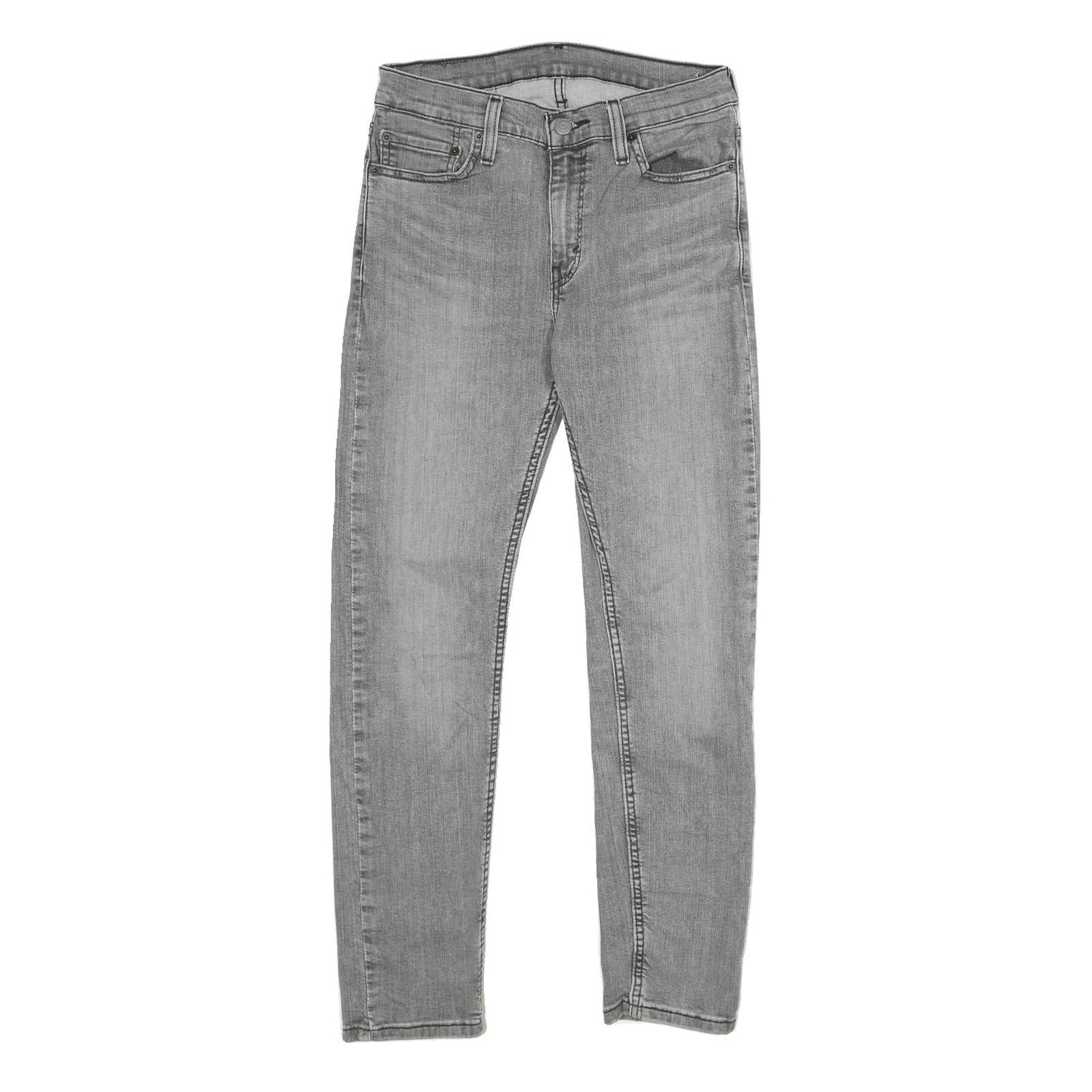 LEVI'S 510 Mens Jeans Grey Slim Skinny Denim W29 L30 Classic Cotton Blend Zip Refurbished - N/A refurbished available on Cerqular