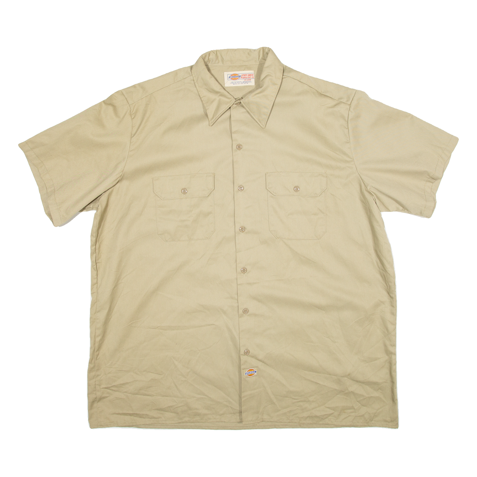 DICKIES Mens Worker Shirt Brown 2XL Refurbished - N/A refurbished available on Cerqular